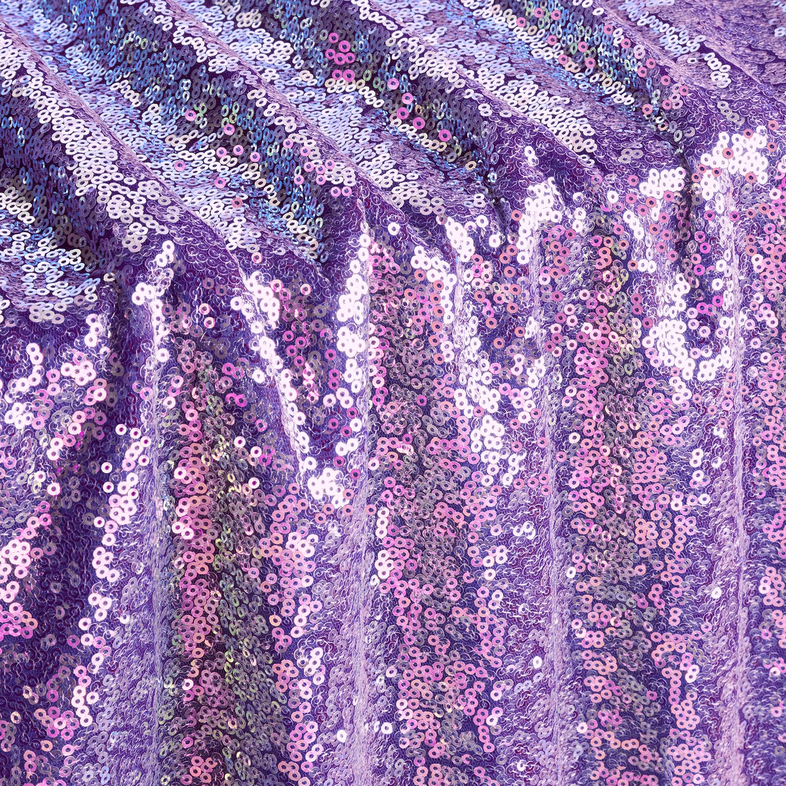 B-COOL Shimmer Sequin Tablecloth Glitter Iridescent: Rectangle Table Cloth 90x90 Inch Decorations for Birthday Party Halloween D