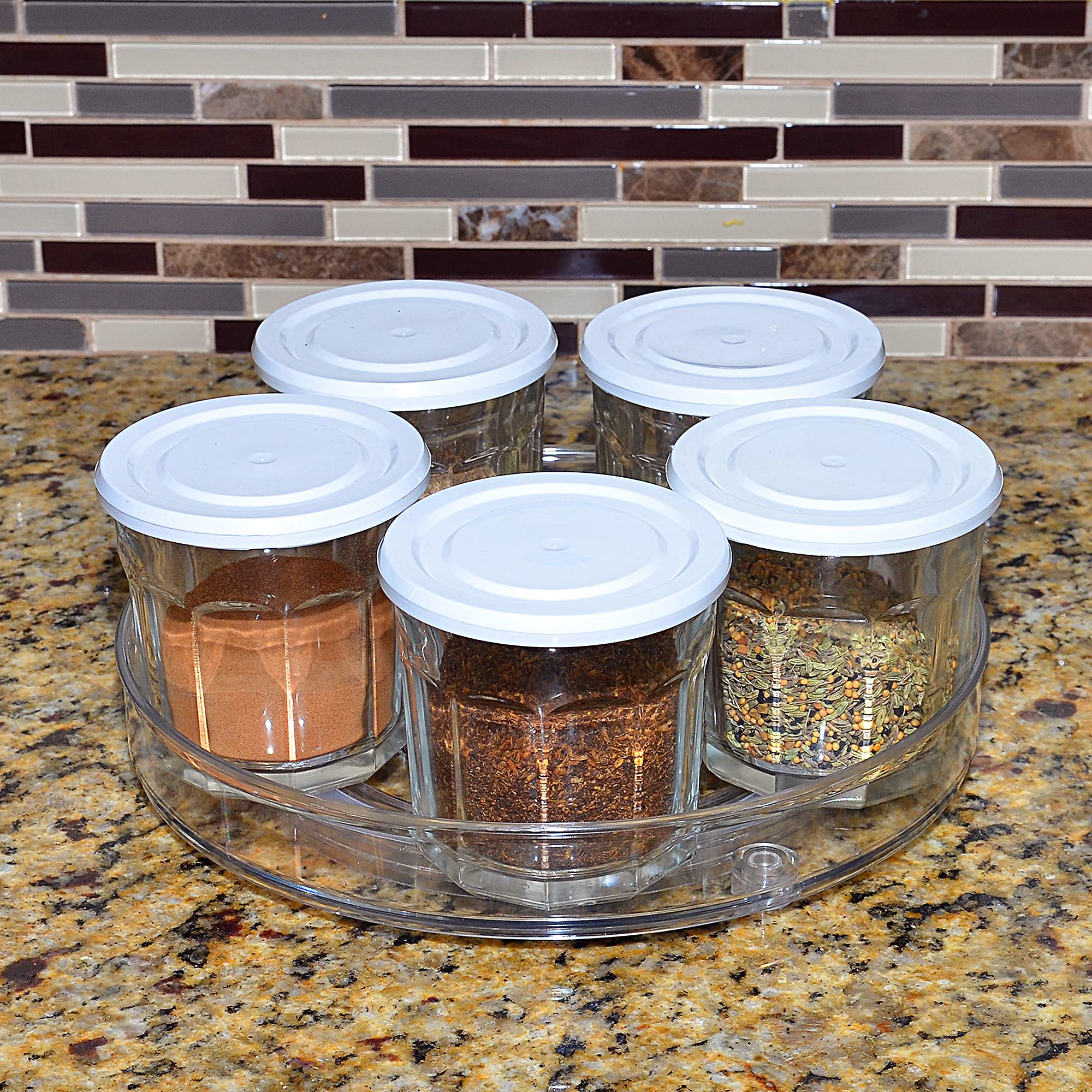 Lazy Susan Rotating Kitchen Turntable Food Storage Spinning Organizer Container For Countertop, Cabinet, Pantry, Fridge, Cupboar