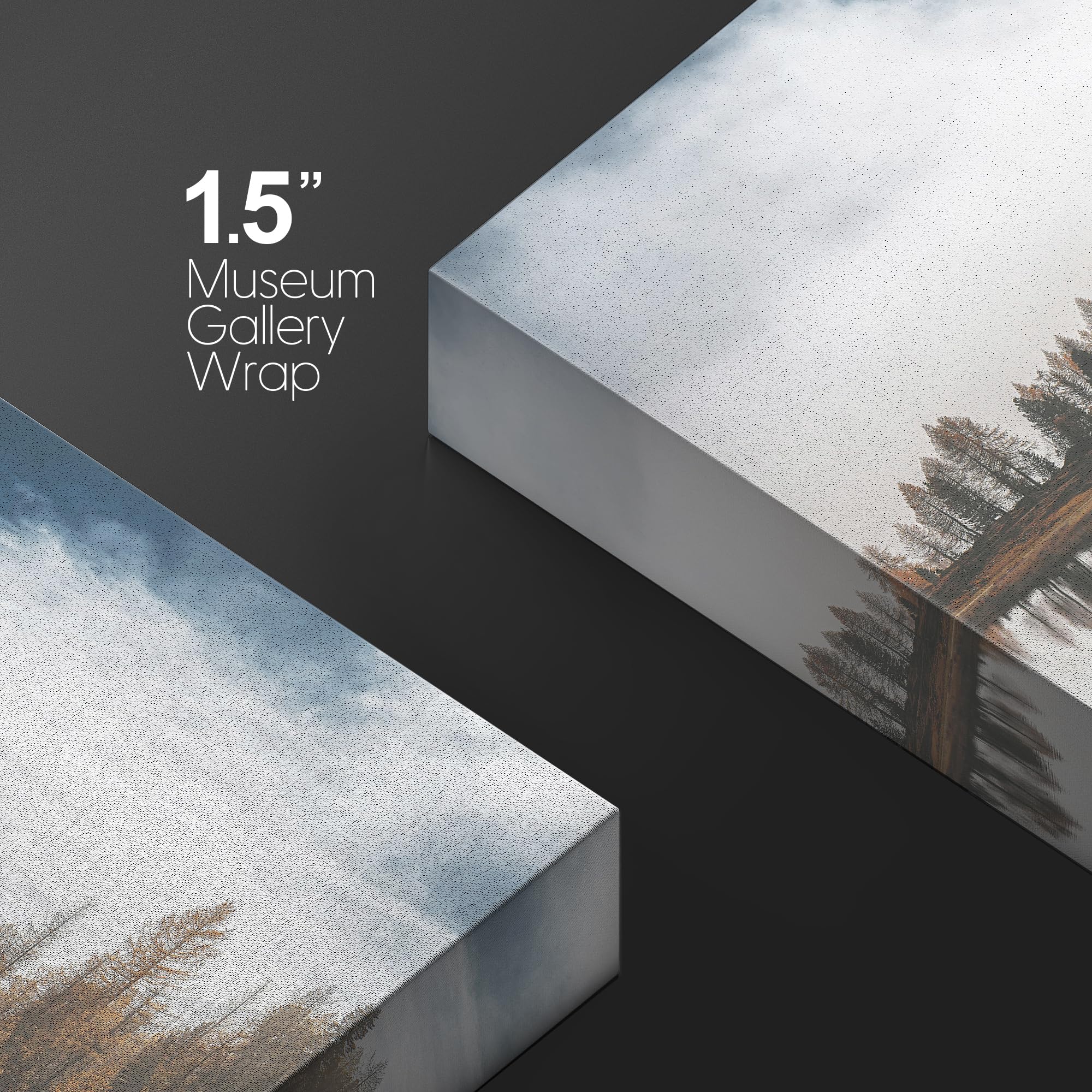 Wall26 Canvas Print Wall Art Misty Mountain Reflection Tranquil Photography Realism Bohemian Scenic Relax/Calm Cool For Living R