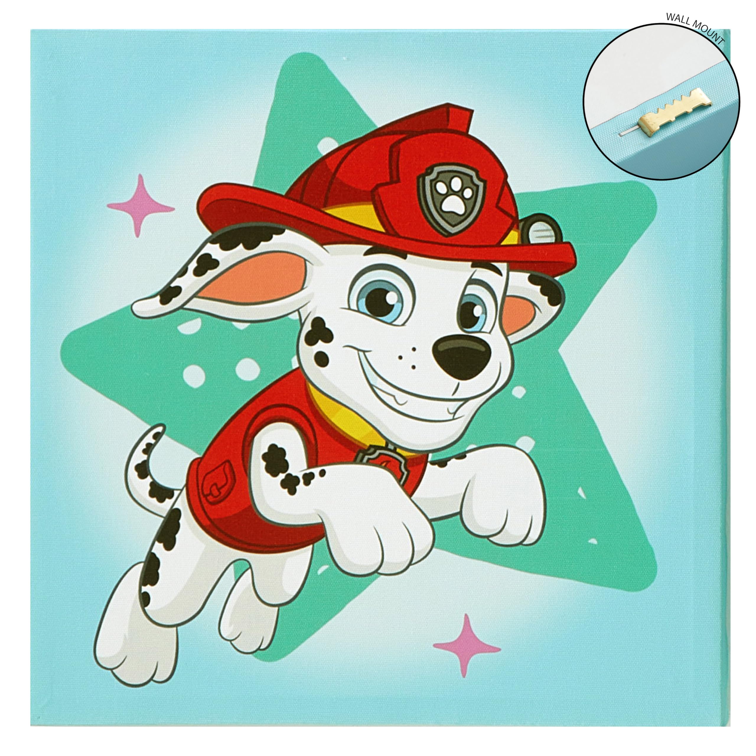 Idea Nuova Nickelodeon Paw Patrol 4 Pack Square Canvas Wall Art Set, 11''X11'' Each