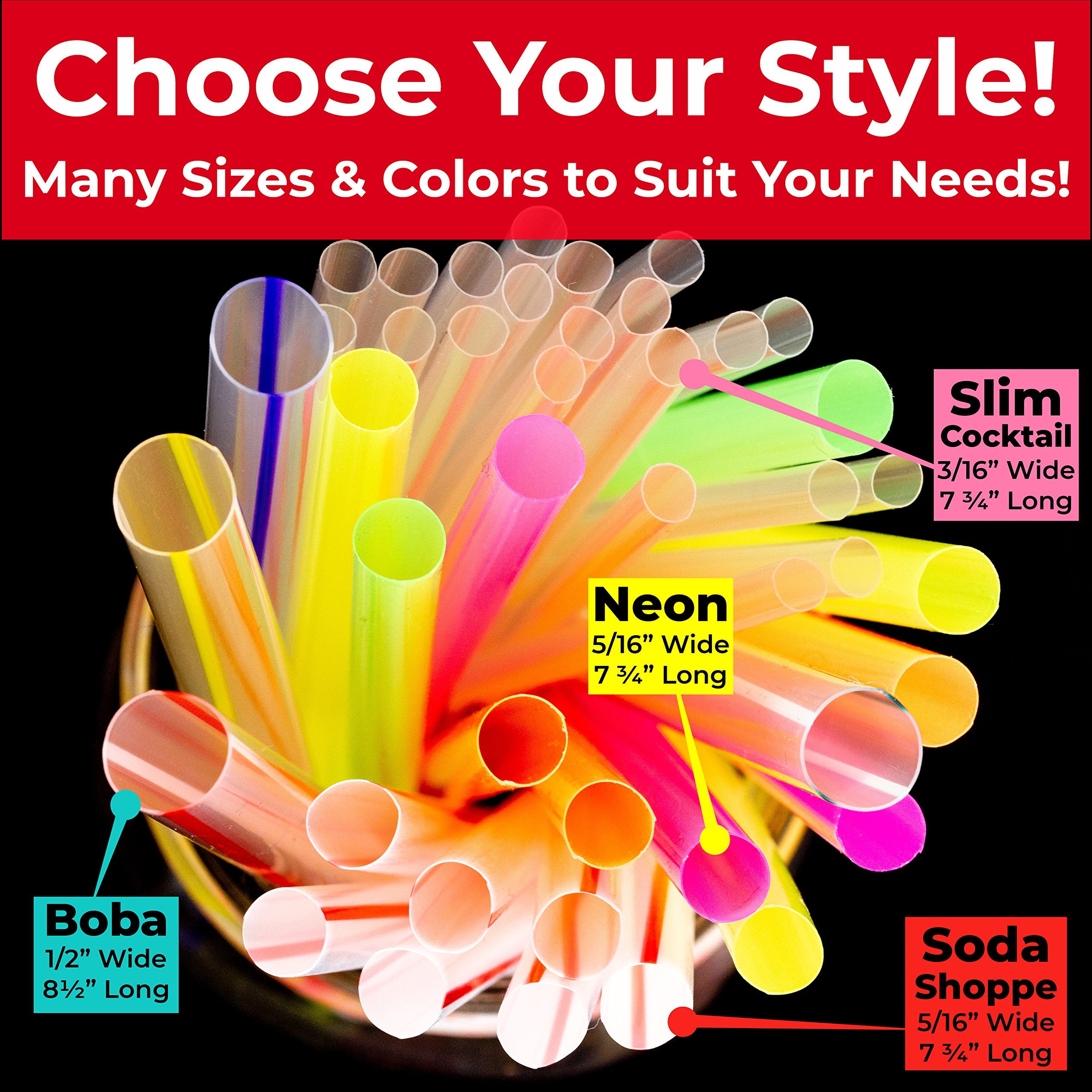 Retro  Extra Sturdy Sanitary Plastic Straws 600pk. BPA-Free  Individually Wrapped Red and White Striped Jumbo Disposable 7.75 Inch Drinking Straw. Best for Milkshakes  Smoothies  and Thick Drinks.
