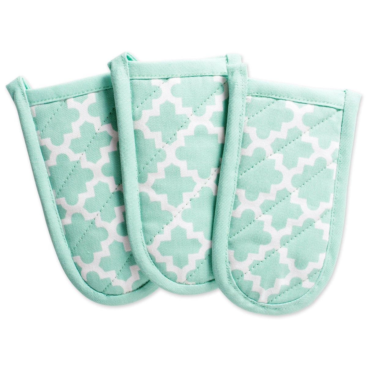 Dii Lattice Basics Collection Kitchen Essentials, Pan Handle Set, Aqua, 3, Piece
