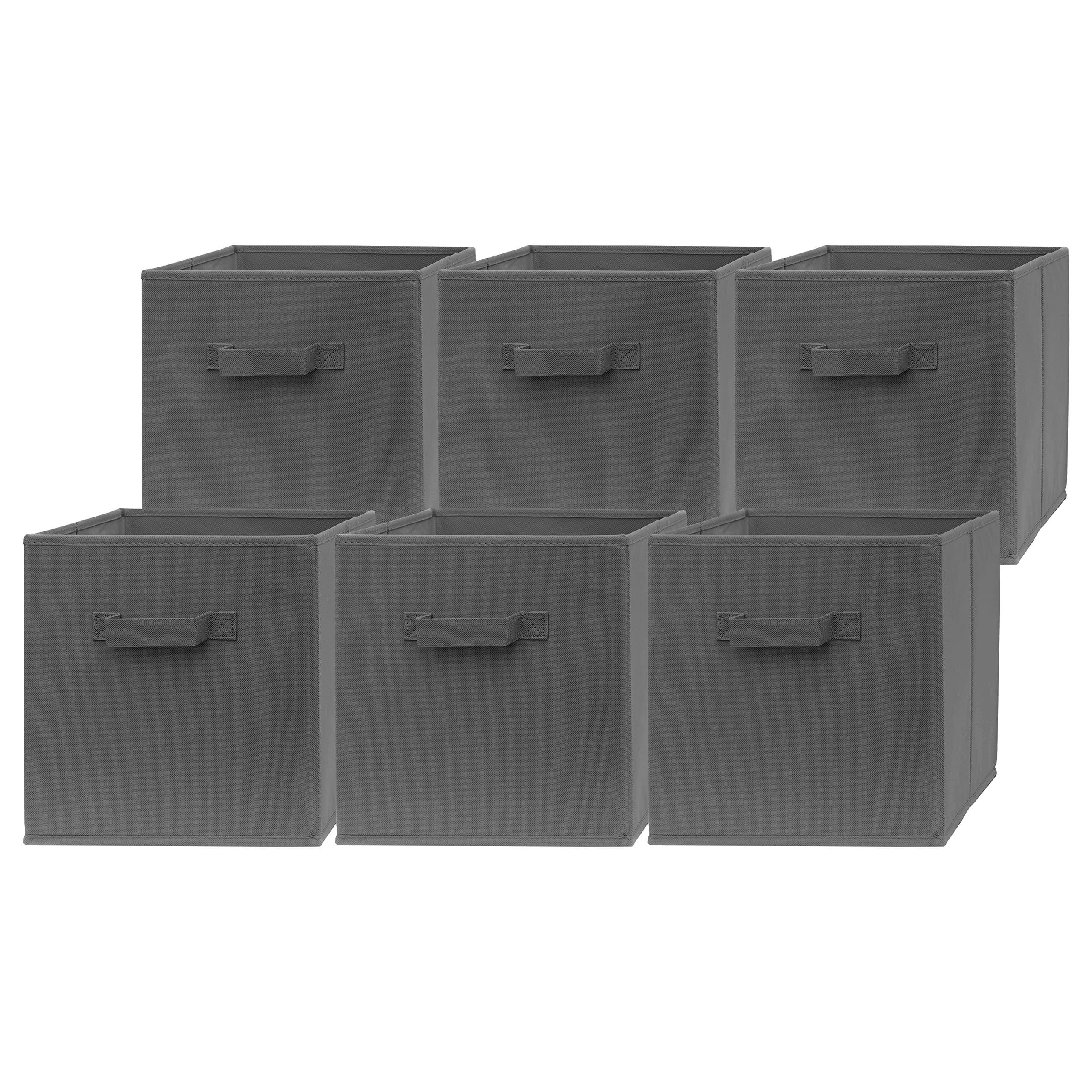 Pomatree 13X13X13 Inch Storage Cubes - 6 Pack - Large Storage Bins | Dual Handles | Foldable Cube Baskets For Home, Kids Room, C