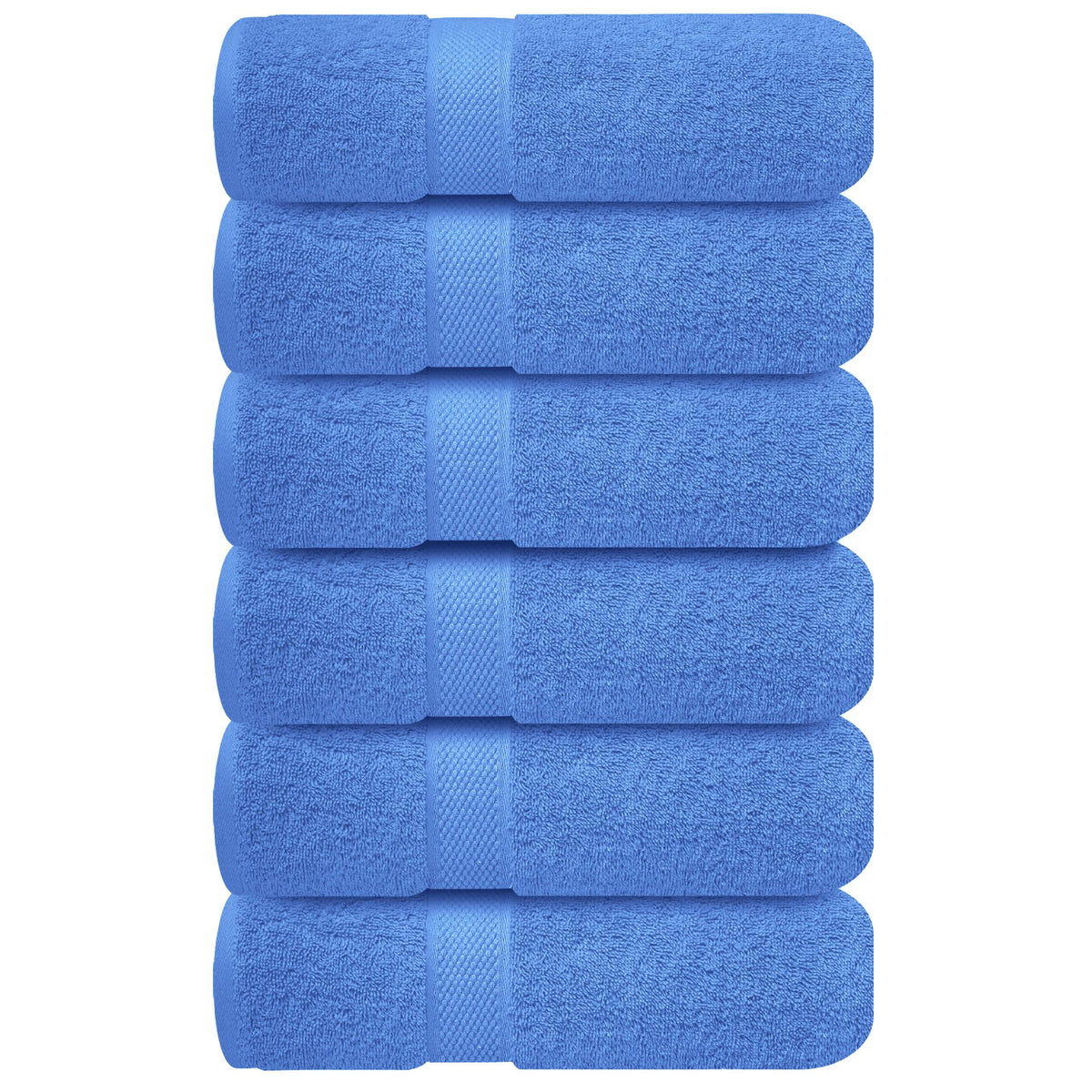 Infinitee Xclusives 100% Cotton Hand Towels For Bathroom - Ultra-Soft & Highly Absorbent, 6-Pack, Gym, Spa & Hotel | Eloquent Bl