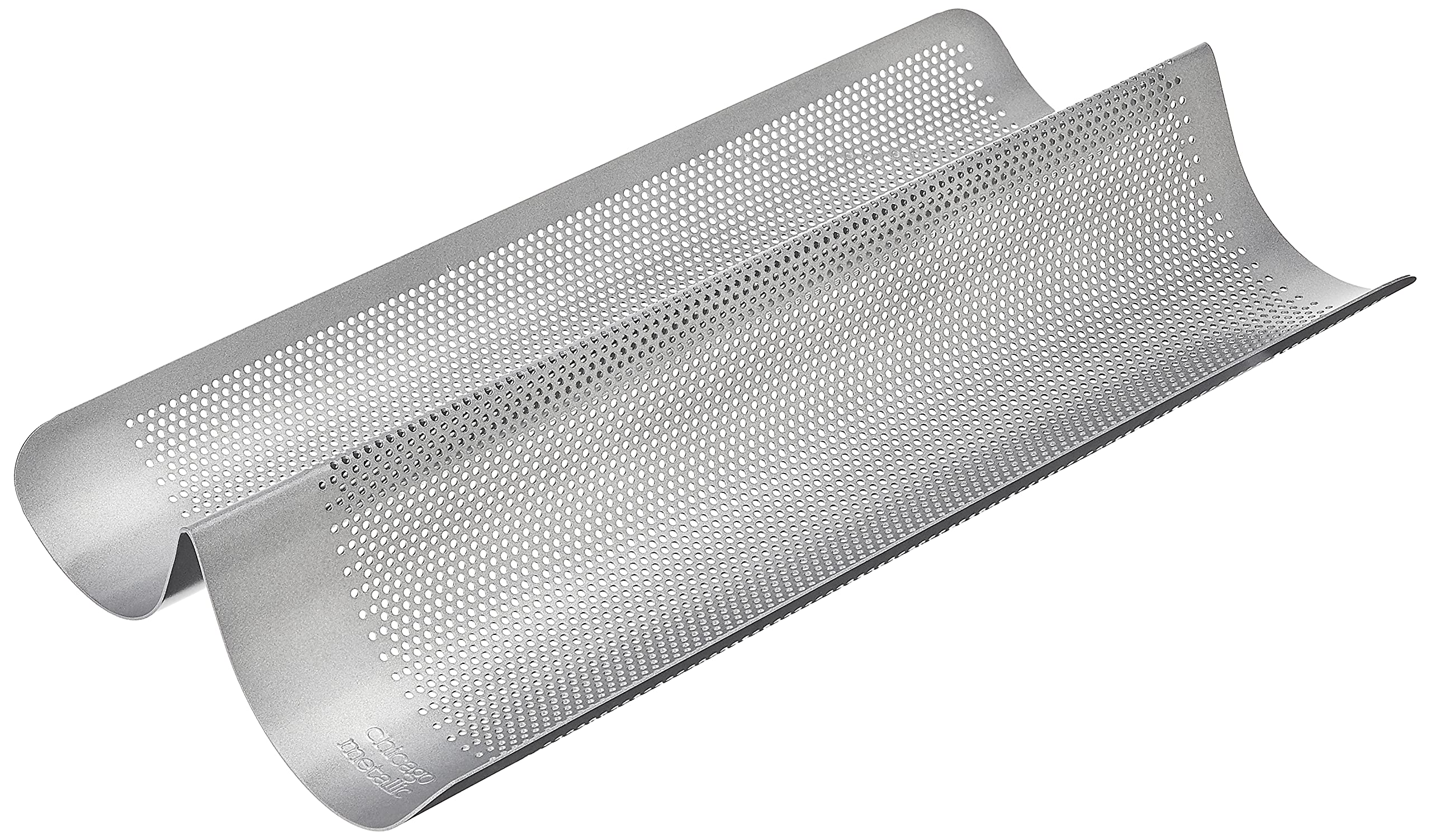Chicago Metallic Commercial Ii Non-Stick Perforated French Bread Pan, Perfect For Creating A Crisp, Golden-Brown Crust,
