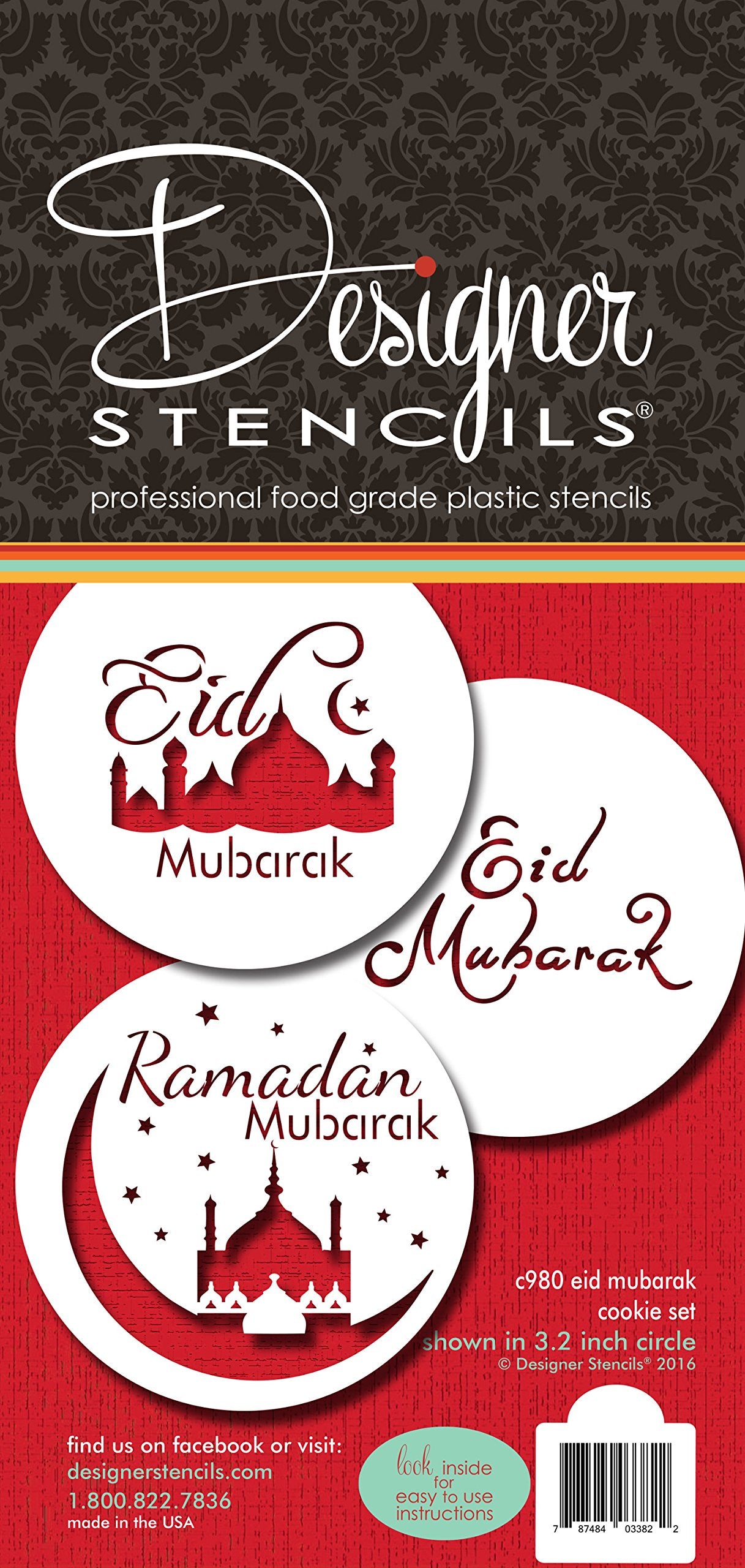 Eid Mubarak Cookie Stencil Set By Designer Stencils