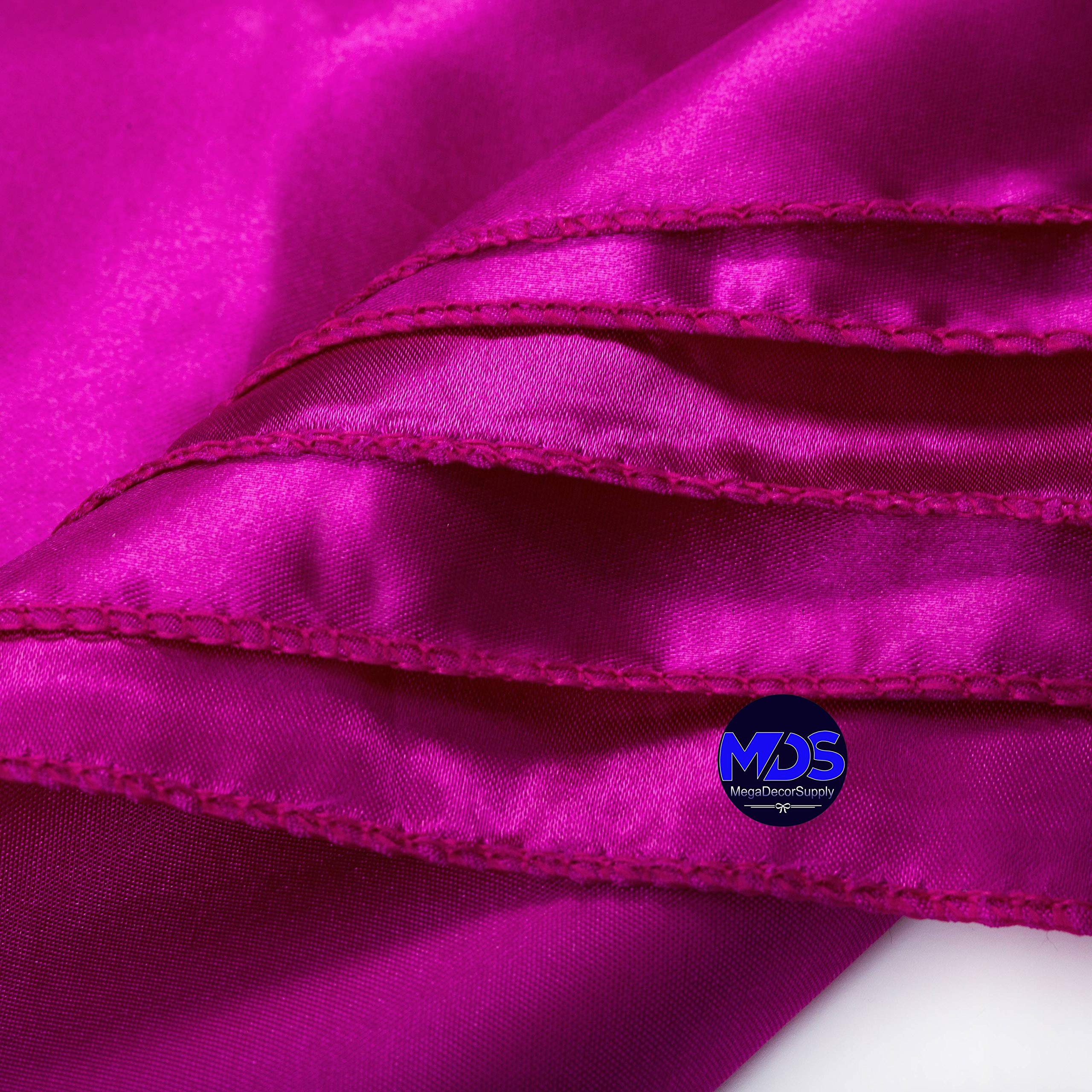 Mds Pack Of 100 Wedding Satin 12''X 12'' Square Dinner Napkin Or Handkerchief For Wedding Banquet Decoration - Violate