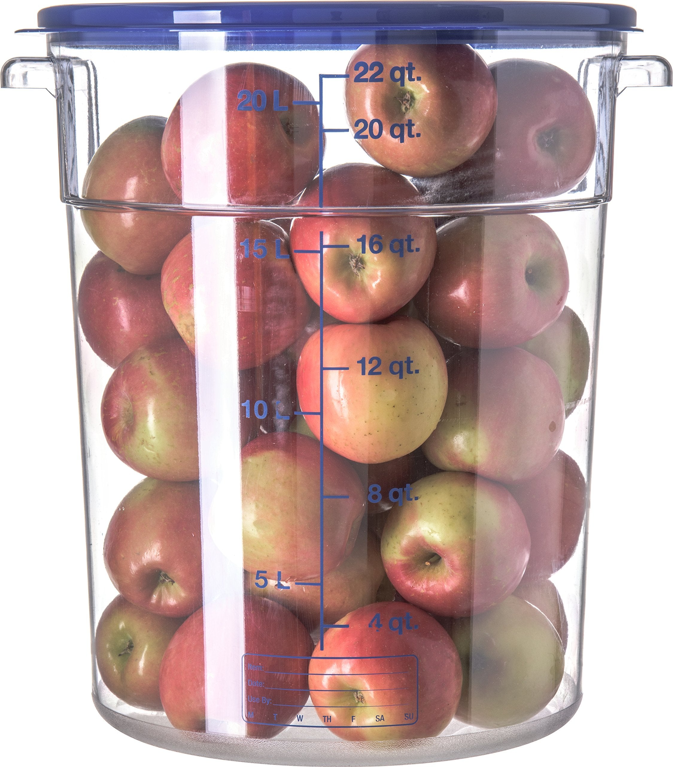 Carlisle Foodservice Products Storplus Round Food Storage Container With Stackable Design For Catering, Buffets, Restaurants, Po