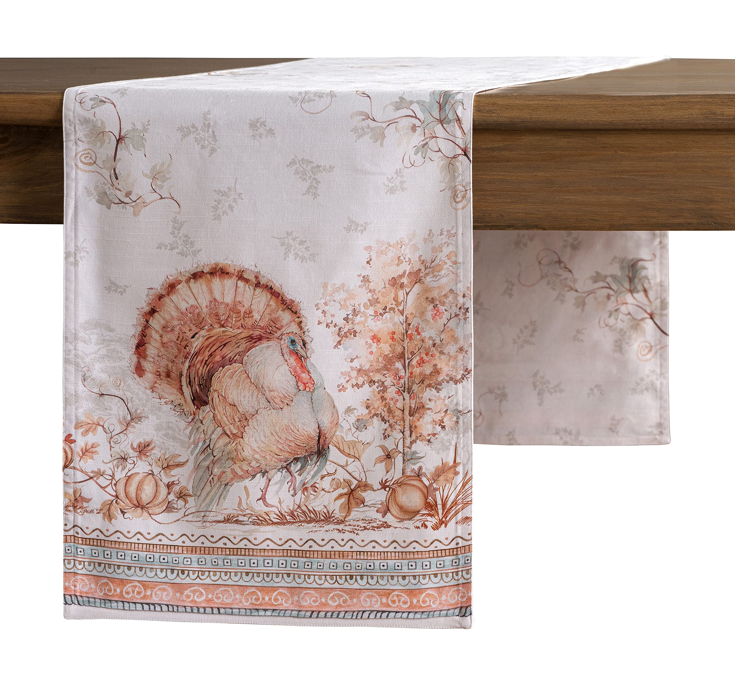 Maison D' Hermine Table Runner 100% Cotton 14.50Inch X 72Inch Decorative Table Runners, Dining, Kitchen, Parties & Camping, Givi