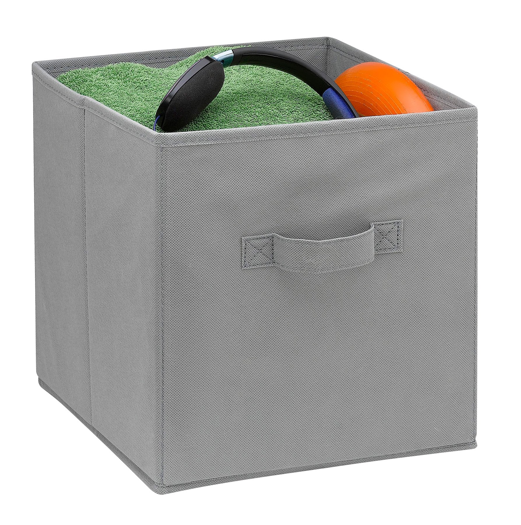 Foldable Cube Storage Bins - 6 Pack - These Decorative Fabric Storage Cubes Are Collapsible And Great Organizer For Shelf, Close