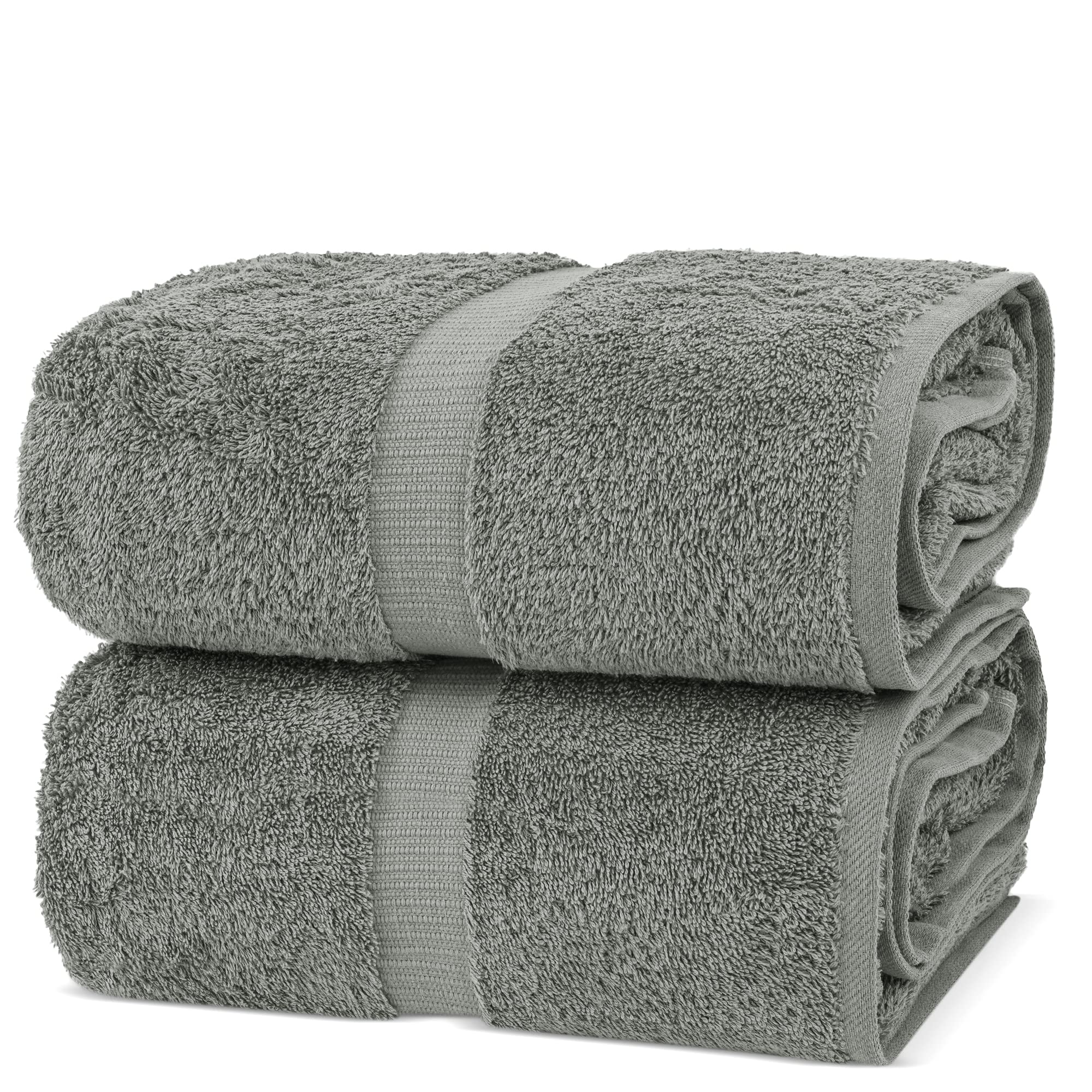 Chakir Turkish Linens, 100% Cotton Premium Quality Turkish Bath Sheets (35''X70'' Large Bath Sheet Towels - Gray)