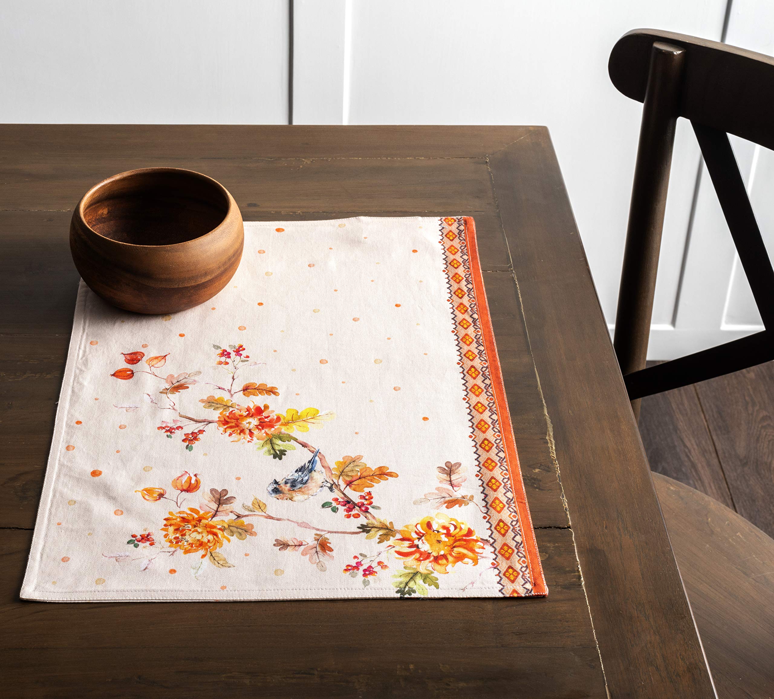 Maison D' Hermine Cloth Placemats Set Of 4, 100% Cotton Decorative Washable Table Place Mat, Kitchen, Wedding, Restaurant & Camp