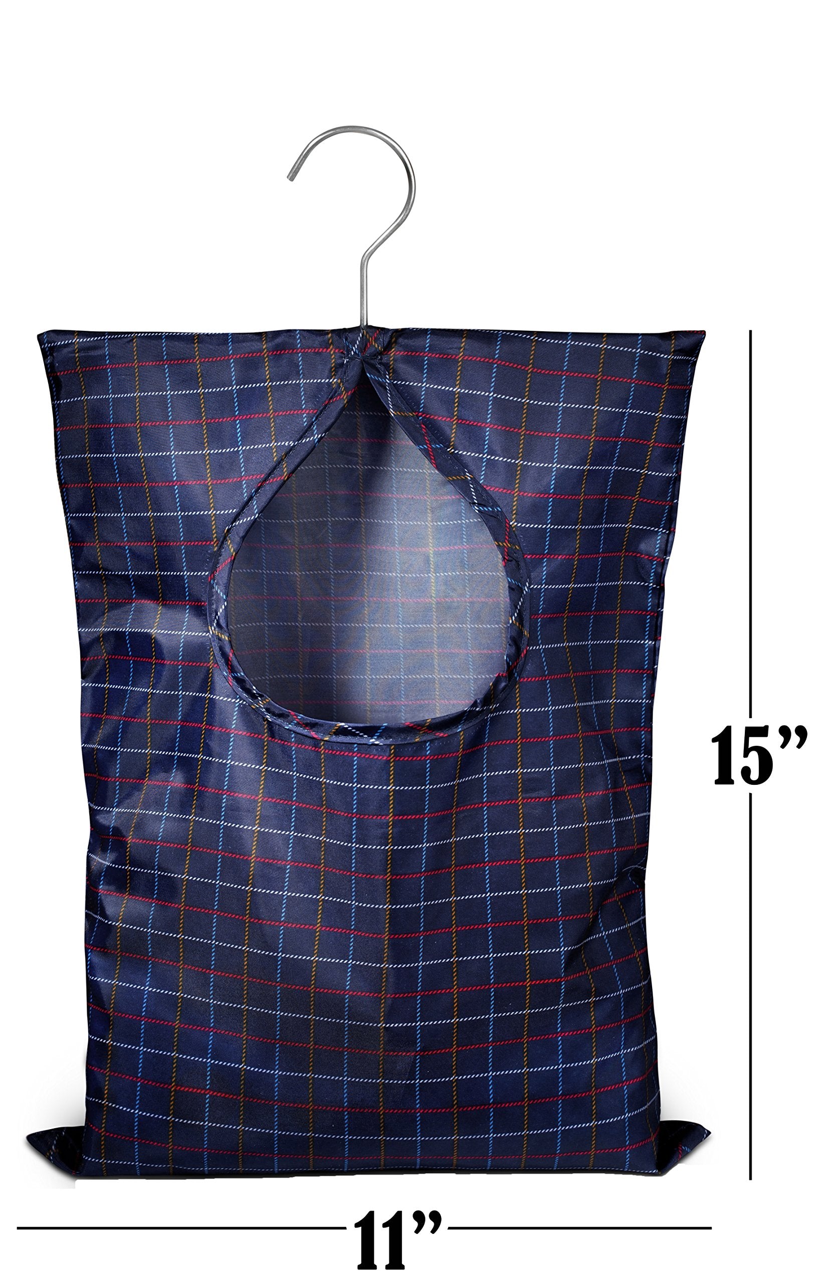 Handy Laundry Clothespin Bag - 11'' X 15'' - Holds 100 Medium-Sized Clothes Pins, Water-Repellent Material, Hook For Hanging And