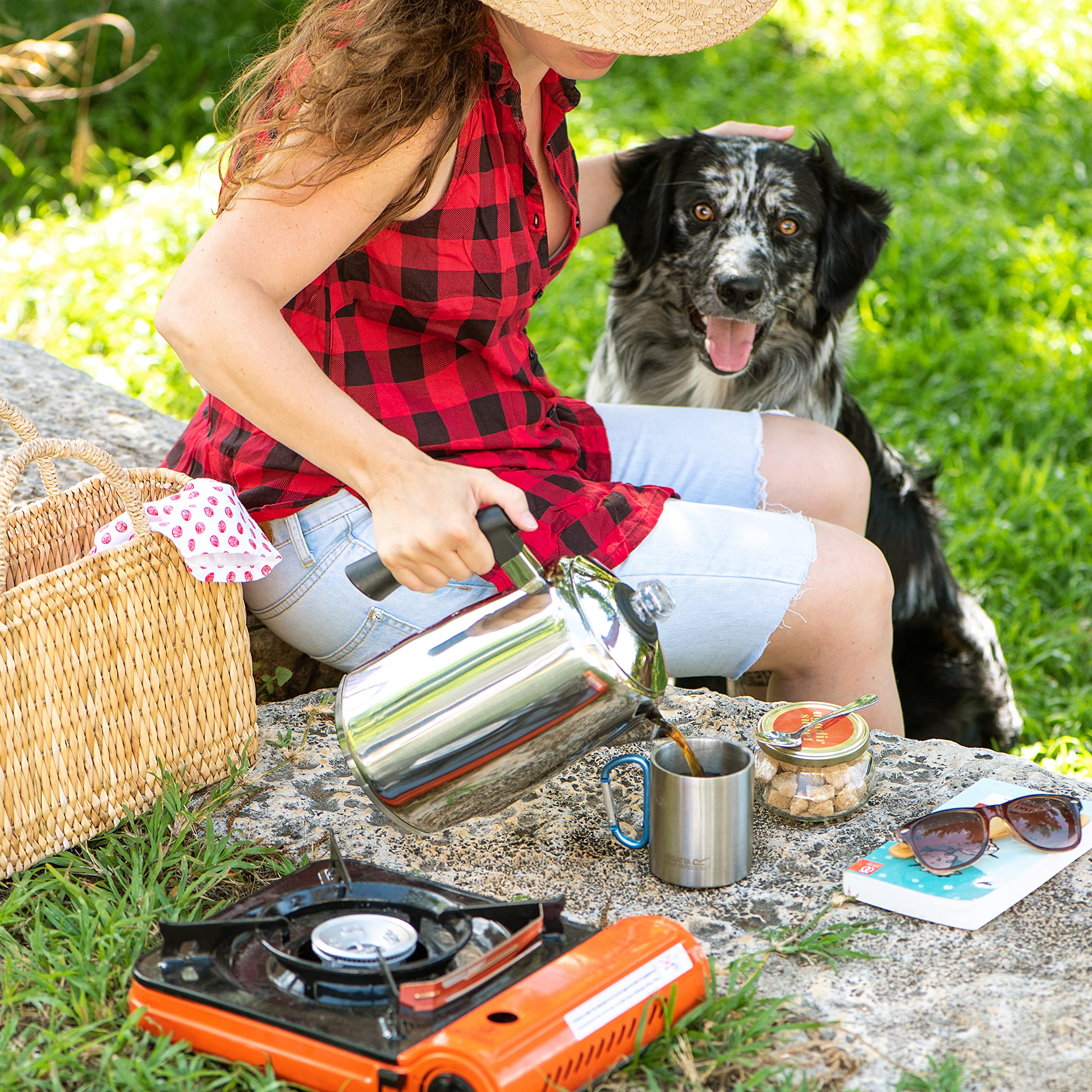 Mixpresso Stainless Steel Stovetop Coffee Percolator, Percolator Coffee Pot, Excellent As Camping Coffee Pot, 52 Oz 12 Cup Stain