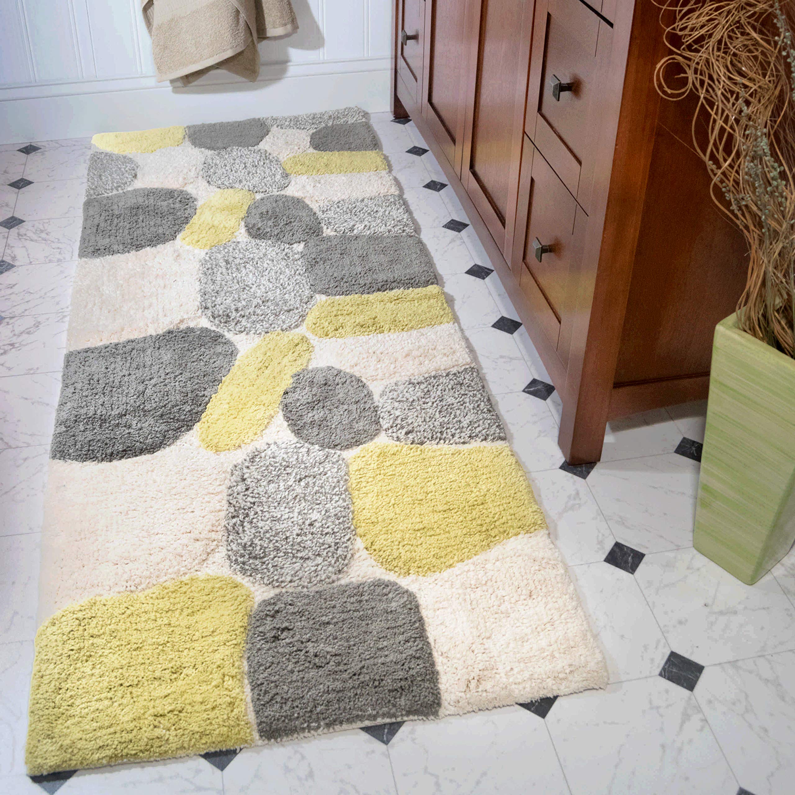 Chesapeake Yellow-Green Bath Runner, 24 X 60