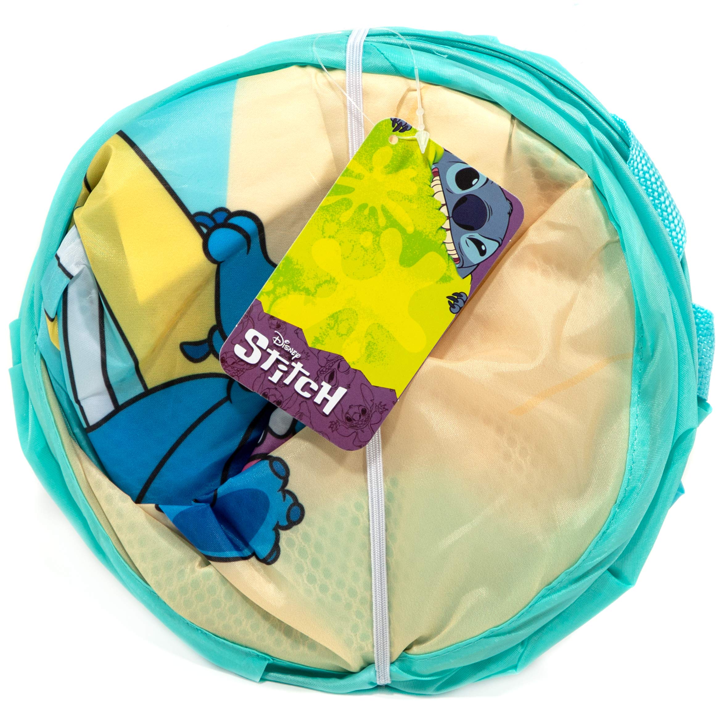 Disney Lilo & Stitch Make Waves Pop Up Hamper - Mesh Laundry Basket/Bag with Durable Handles (Official Disney Product)