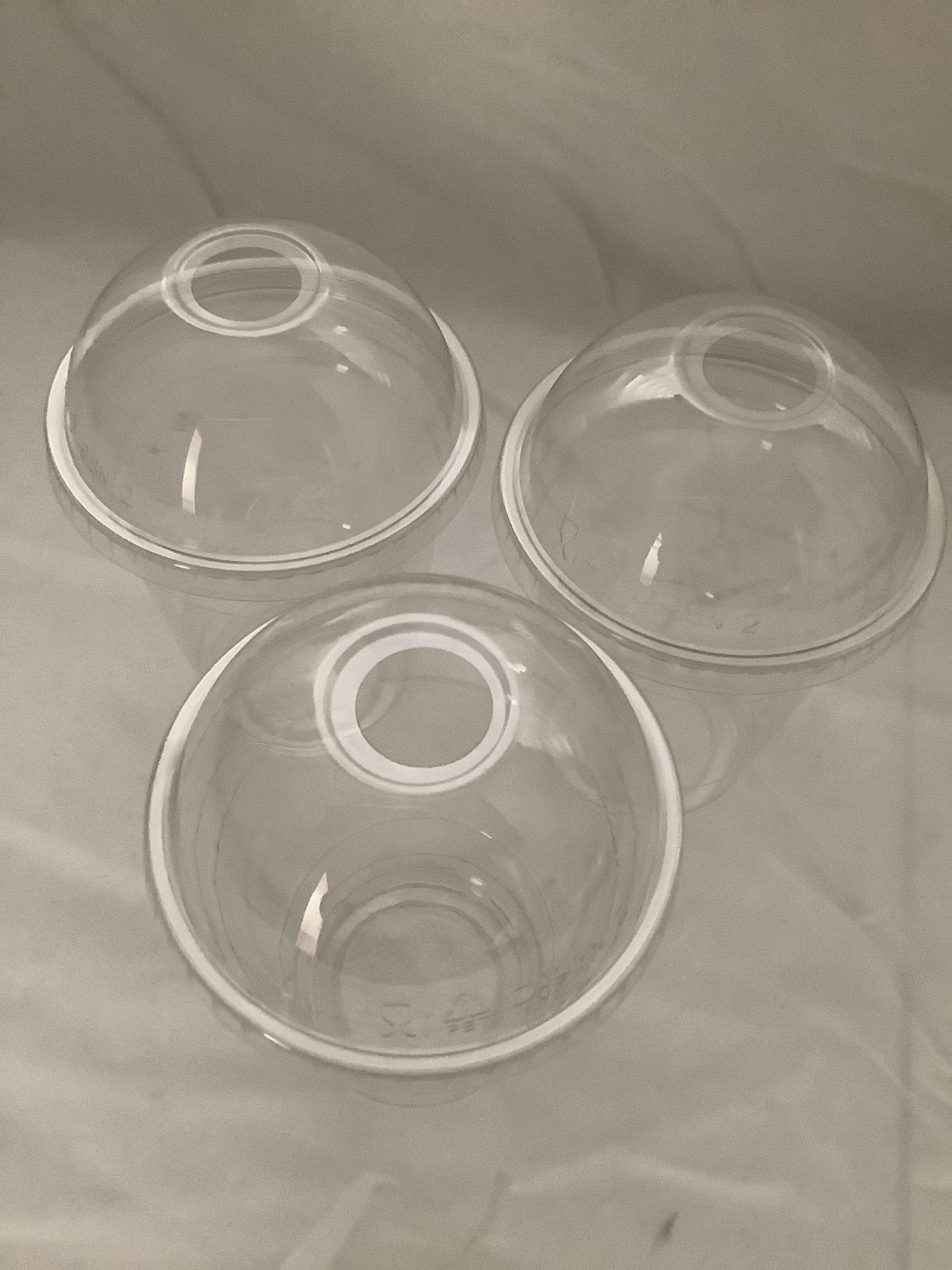 Royal [100 Sets - 12 Oz.] Clear Plastic Cups With Dome Lid With Hole, Pet Crystal Clear Disposable 12Oz Plastic Cups With Lids (