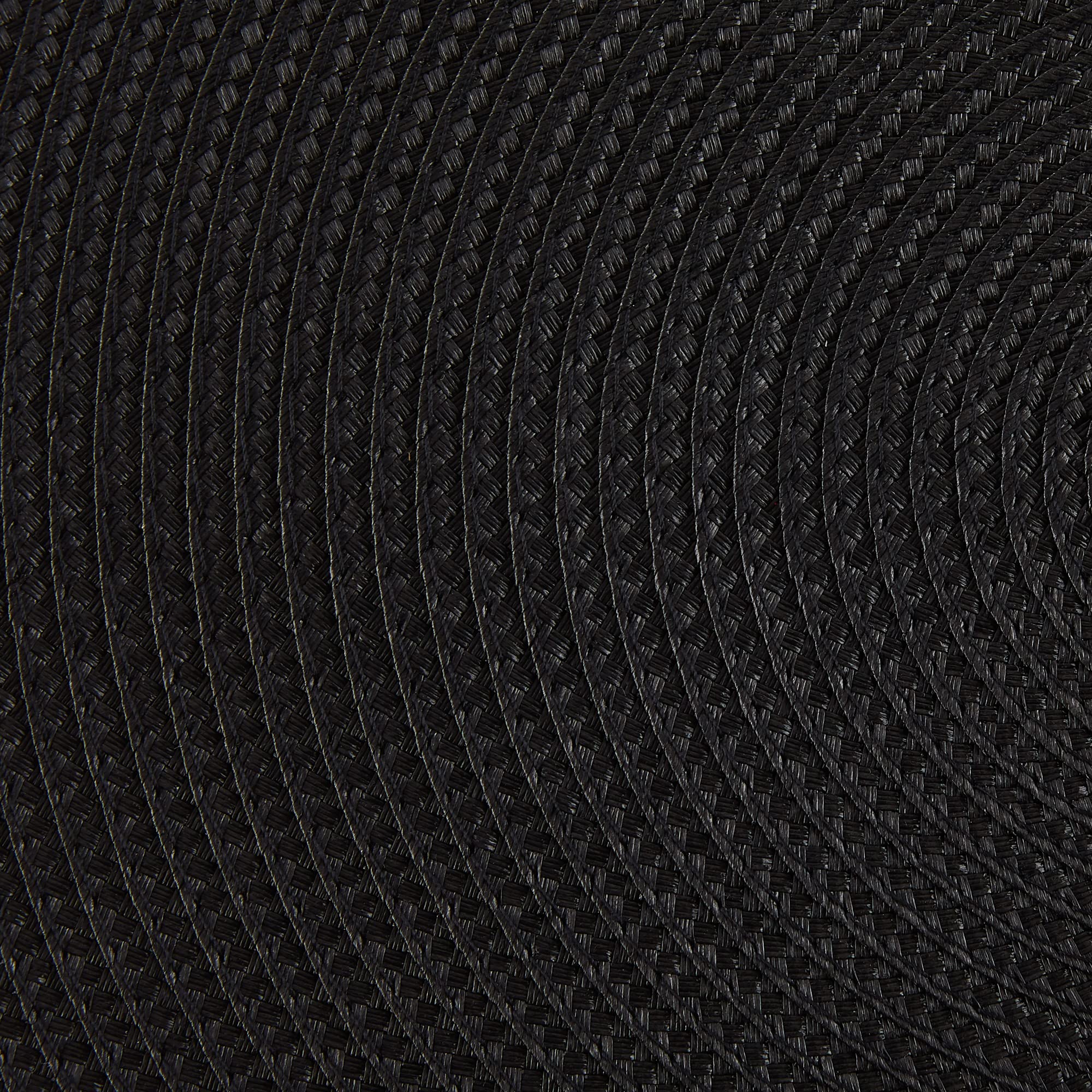 DII Black Round Polypropylene Woven Placemat (Set of 6)