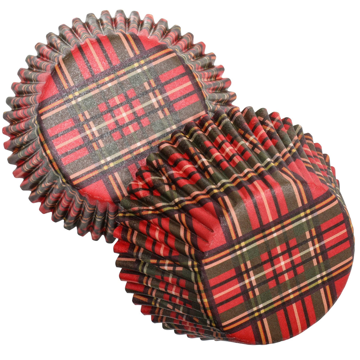 Chef Craft Paper Patterned Cupcake Liners, 50 Count, Greenred