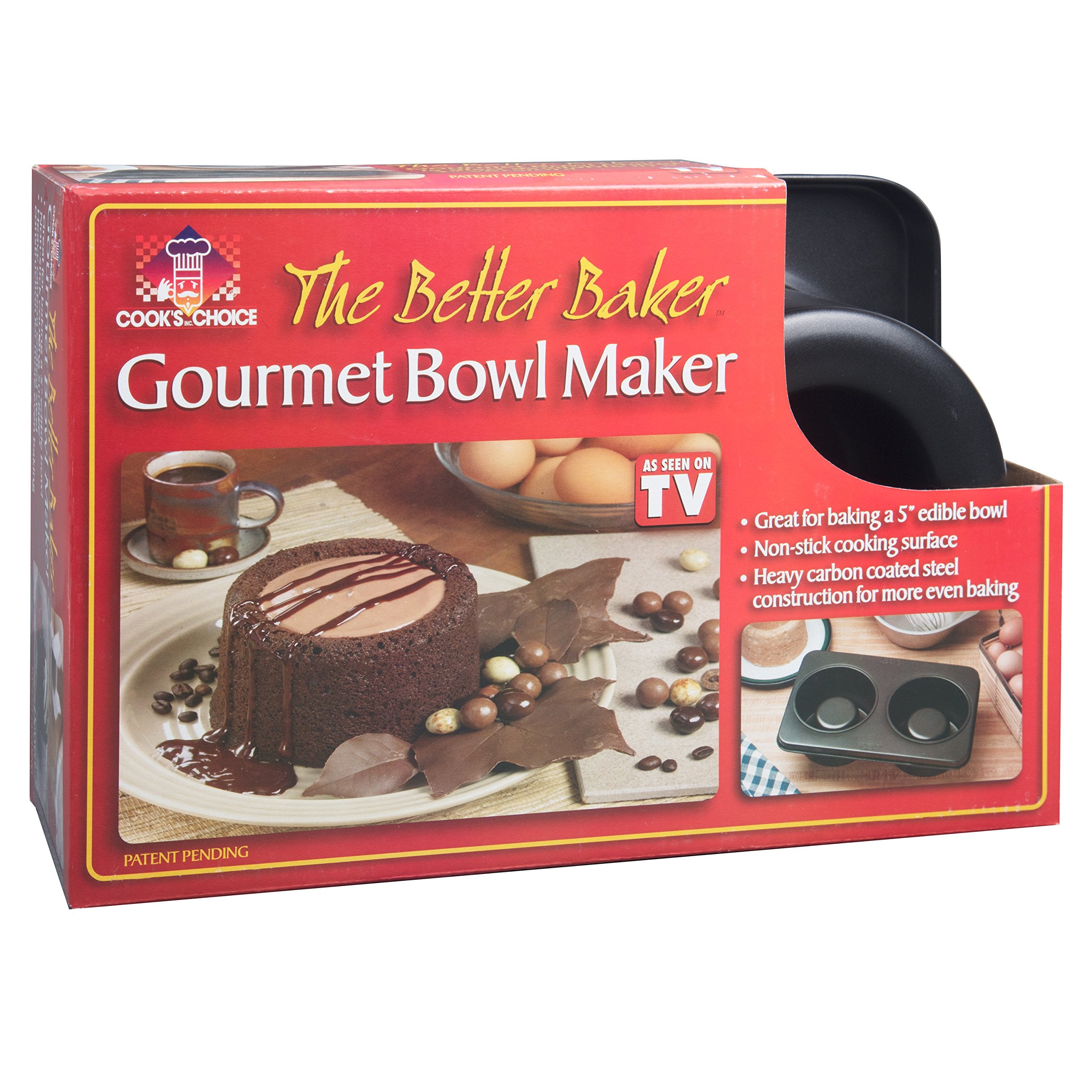 The Original Better Baker Edible Food Bowl Maker- Bake 2 Five Inch Dessert & Dinner Bowls Or Mini Muffins