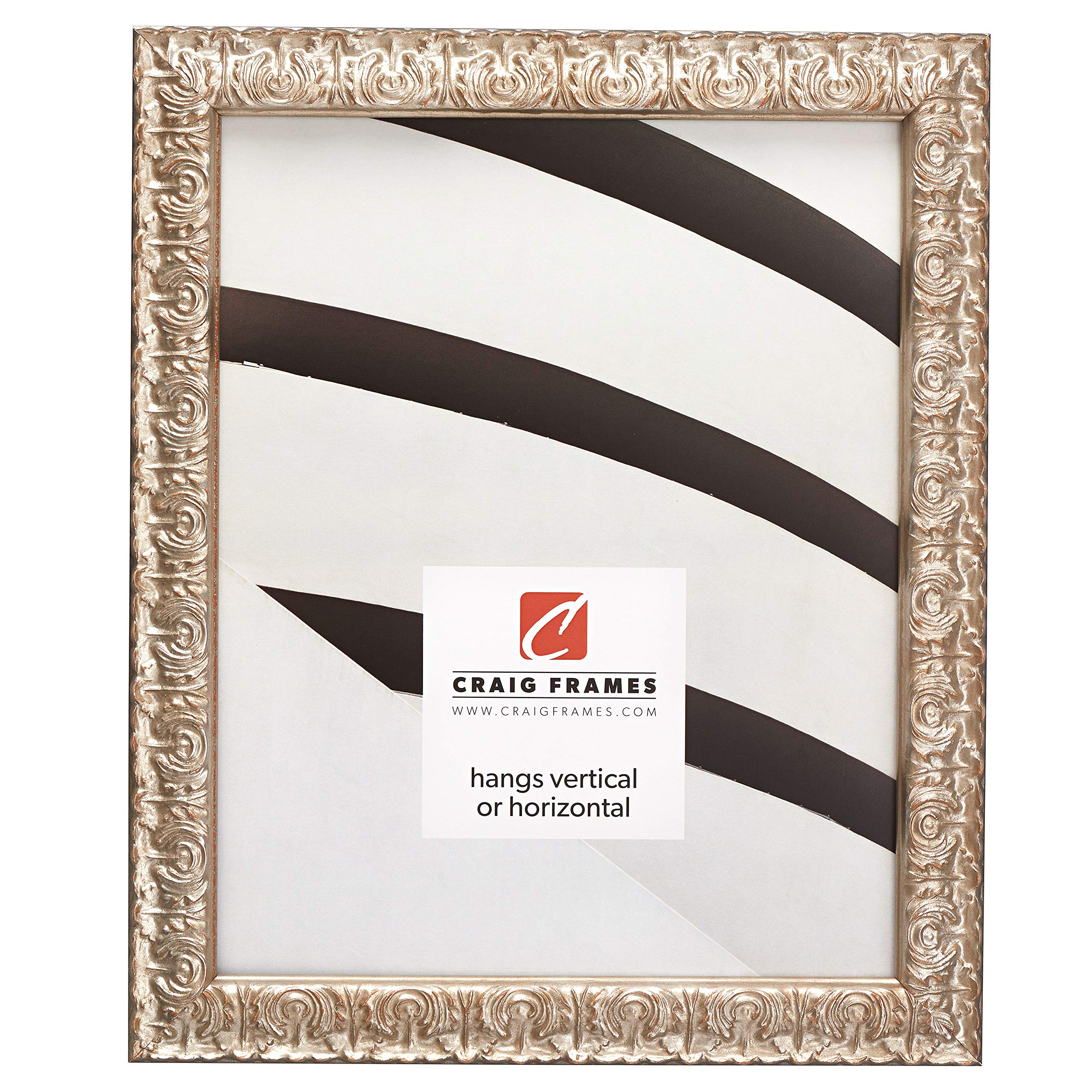 Craig Frames Versailles Picture Frame, 12 x 12 Inch, Silver
