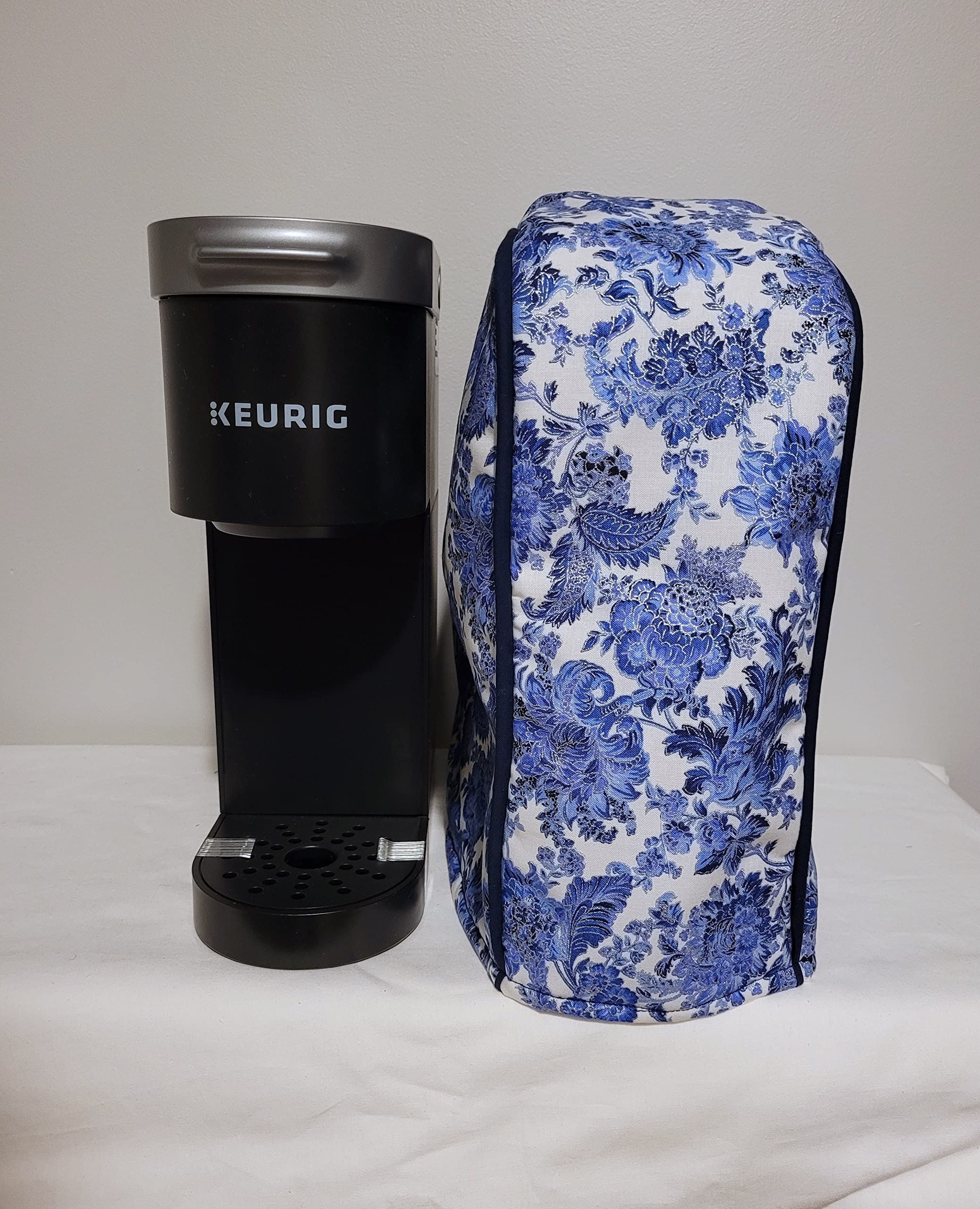 Simple Home Inspirations Cotton Cover Compatible With K Coffee Brewing System (K-Mini, Blue Floral)