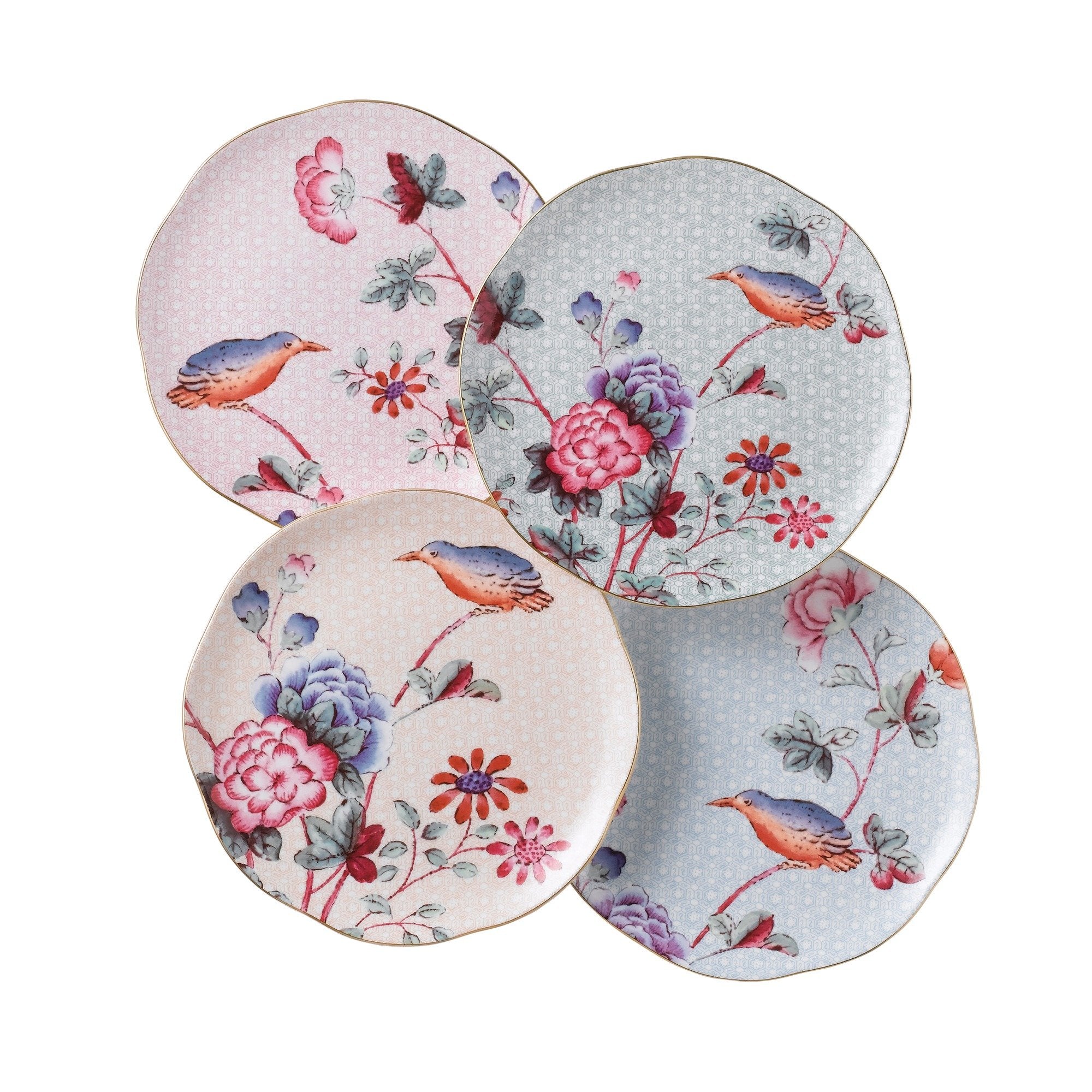 Wedgwood Cuckoo, Set Of 4 Tea Plates, 8.25'', Multi Color