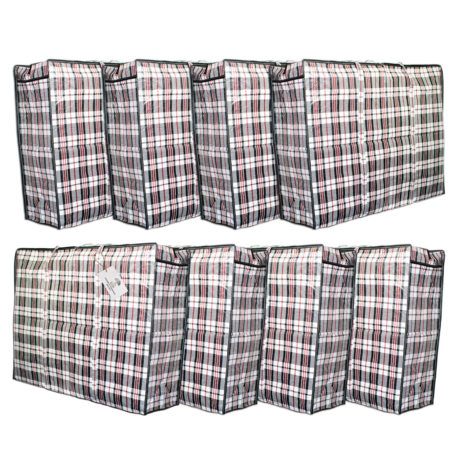 8Pcs Extra Large Laundry Bags With Handles And Zipper, Heavy Duty Xxl Storage Bags, Travel Laundry Tote Bag, Clothes Storage Bag