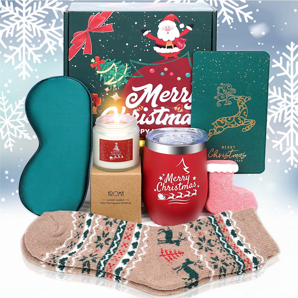 Christmas Gifts for Women, 2024 Christmas Gift Set Unique Women Gifts for Christmas, Christmas Gift Basket for Best Friend Class