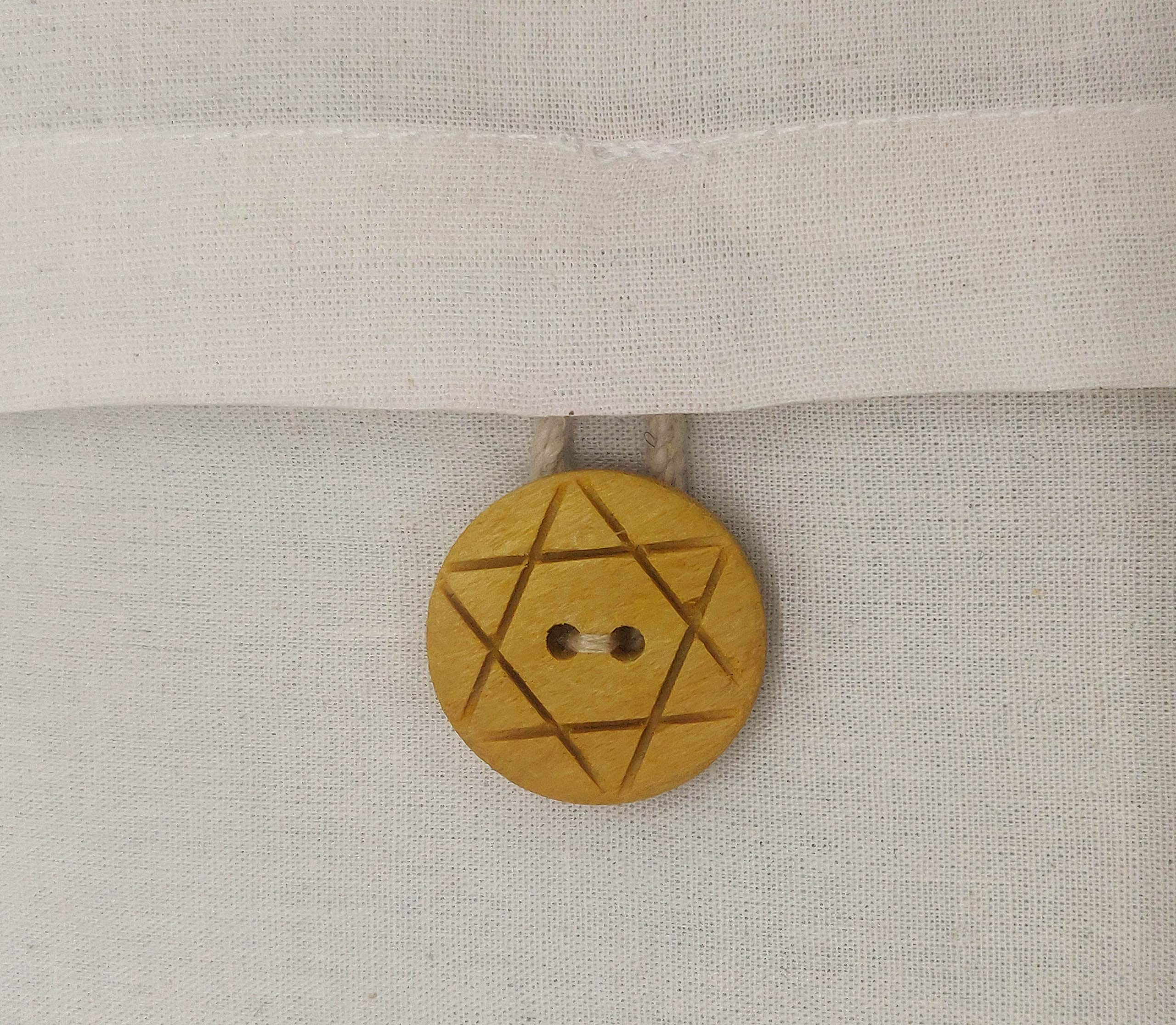 Clarkia Reusable Cotton Saree Cover (Set Of 12) For Storage, Wardrobe Organizer Bags Saree Bags Cotton (16X14 Inch, Beige)