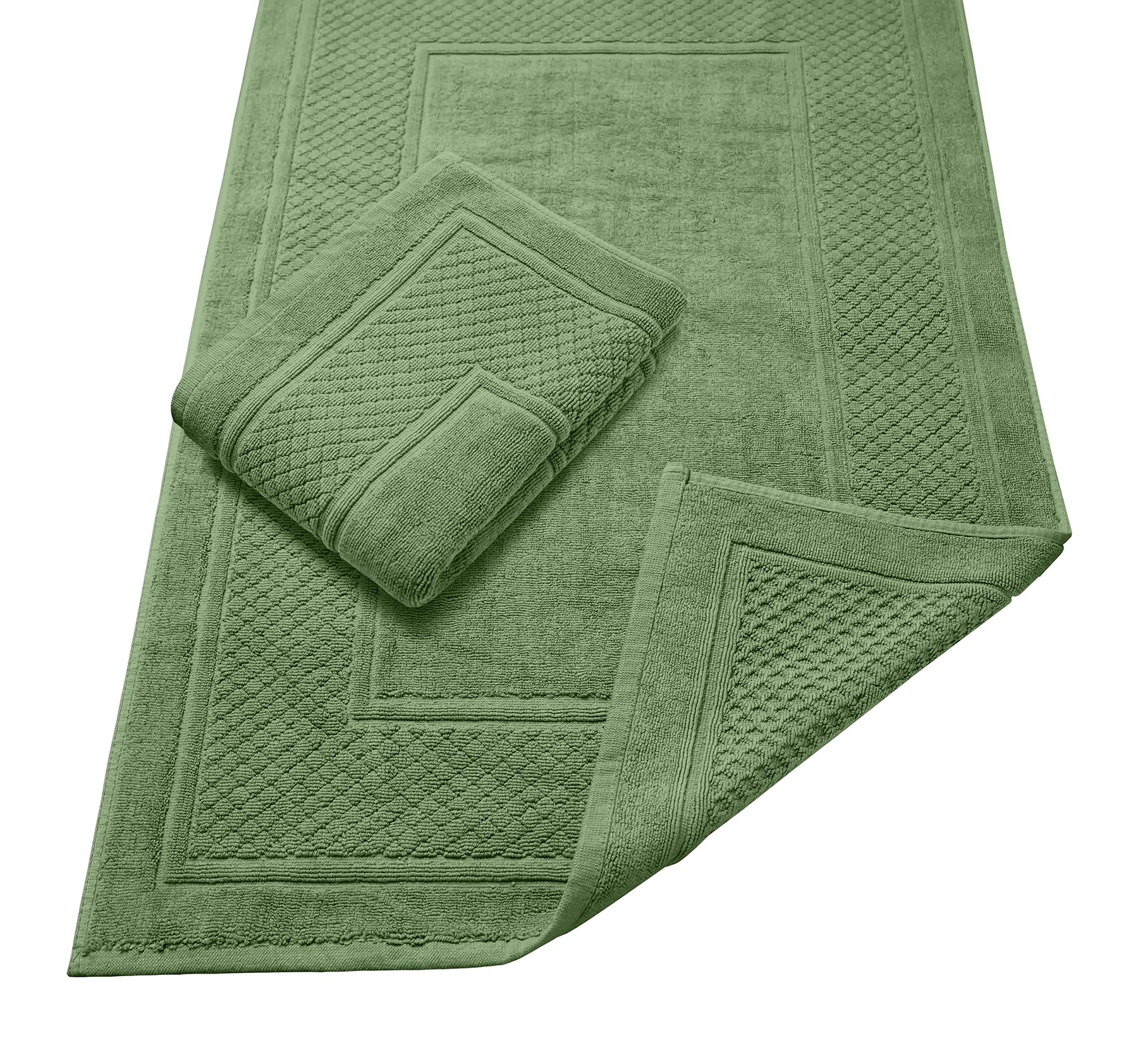 Avalon Bath Mats For Bathroom - Absorbent Bathroom Mats Quick Dry Bath Mat - 100% Cotton Bath Mats Soft Bathroom Floor Mat - Gre