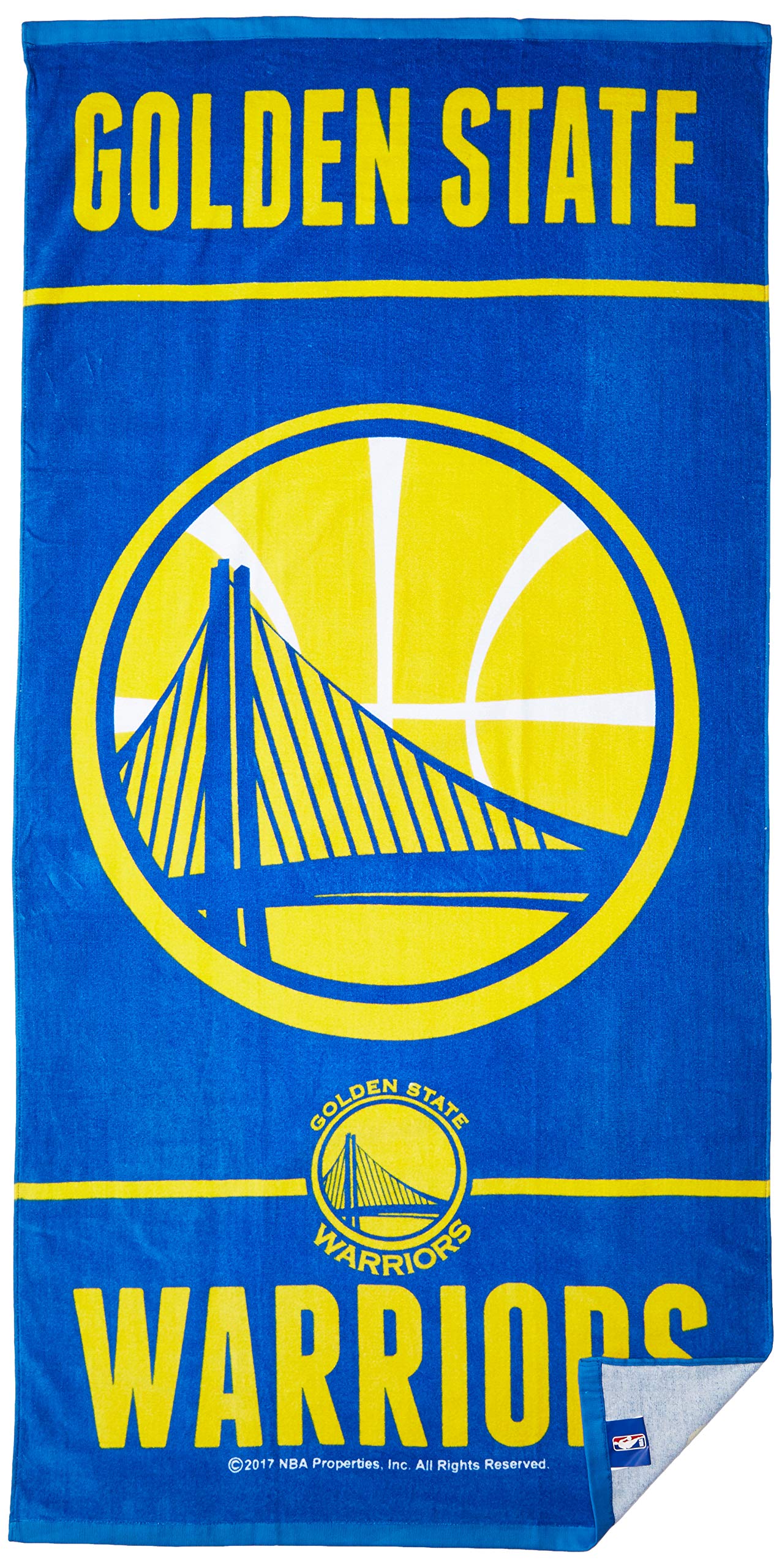 Wincraft NBA Golden State Warriors Fiber Beach Towel, 9lb/30 x 60
