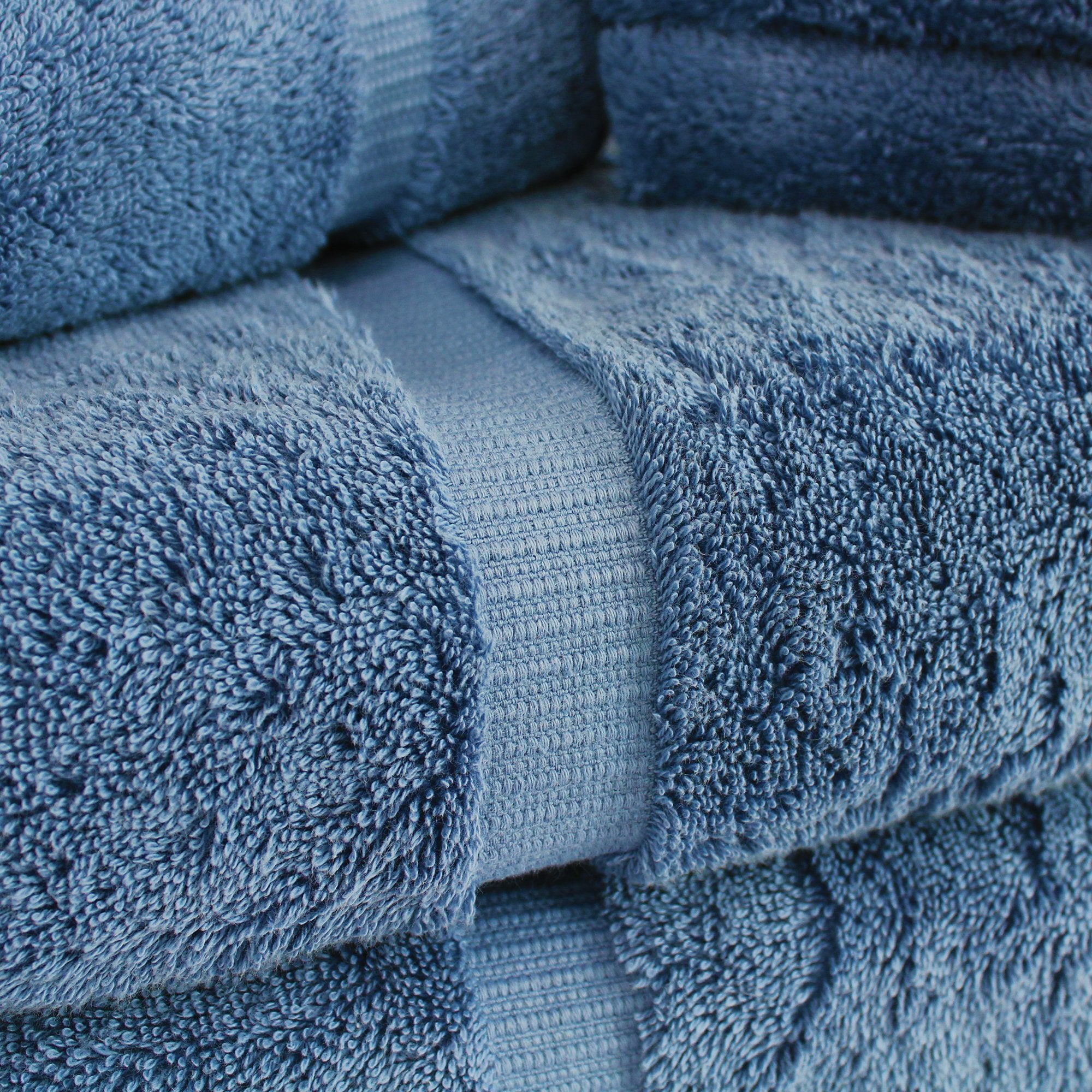 Towel Bazaar Premium Turkish Cotton Super Soft And Absorbent Towels (8-Piece Towel Set, Wedgewood)