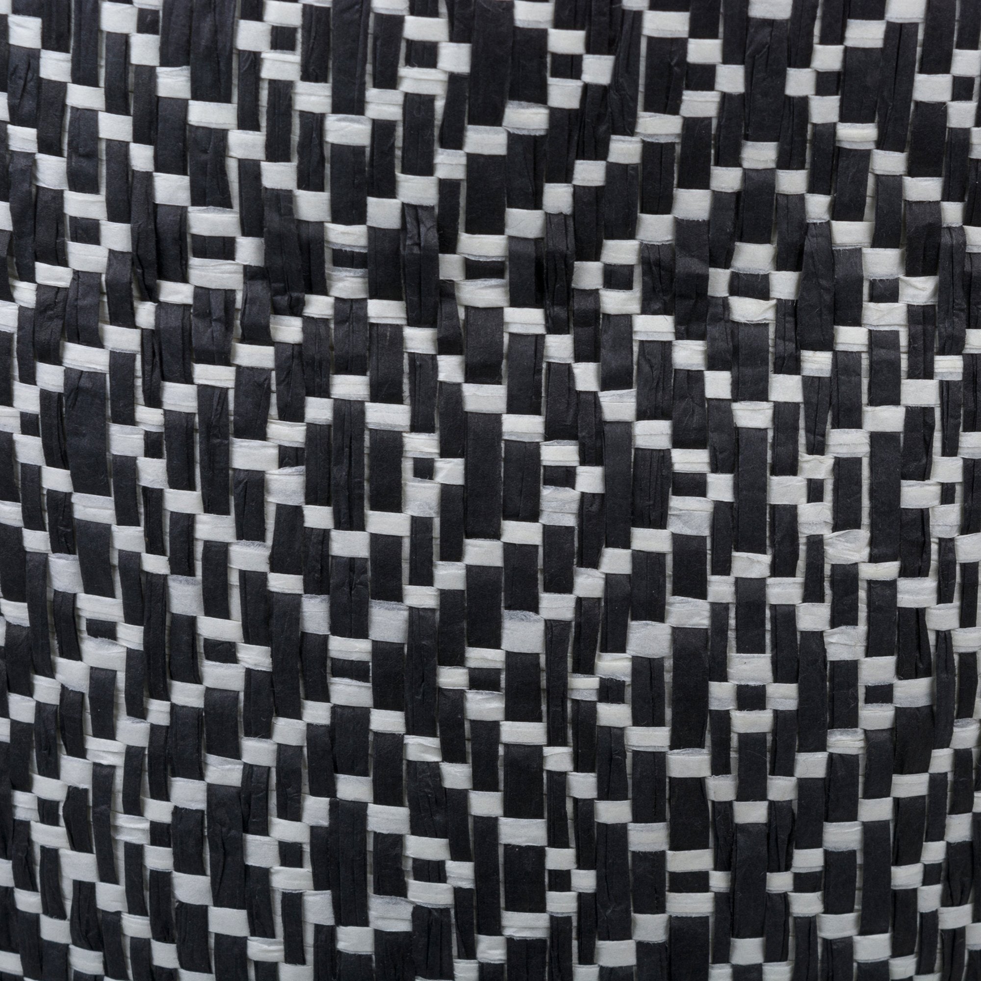 Dii Woven Paper Storage Bin, Diamond Basketweave, Black/White, Large