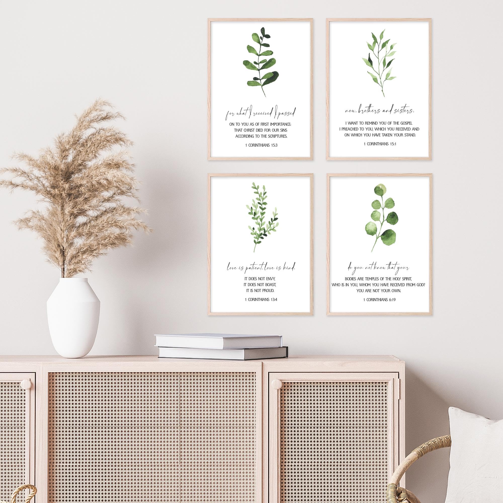 Insire 1 Corinthians 13 Wall Art, Bible Art, Corinthians 13 Sign, Bible Verse Art, Christian Poster, Scripture Art, Bible Verse