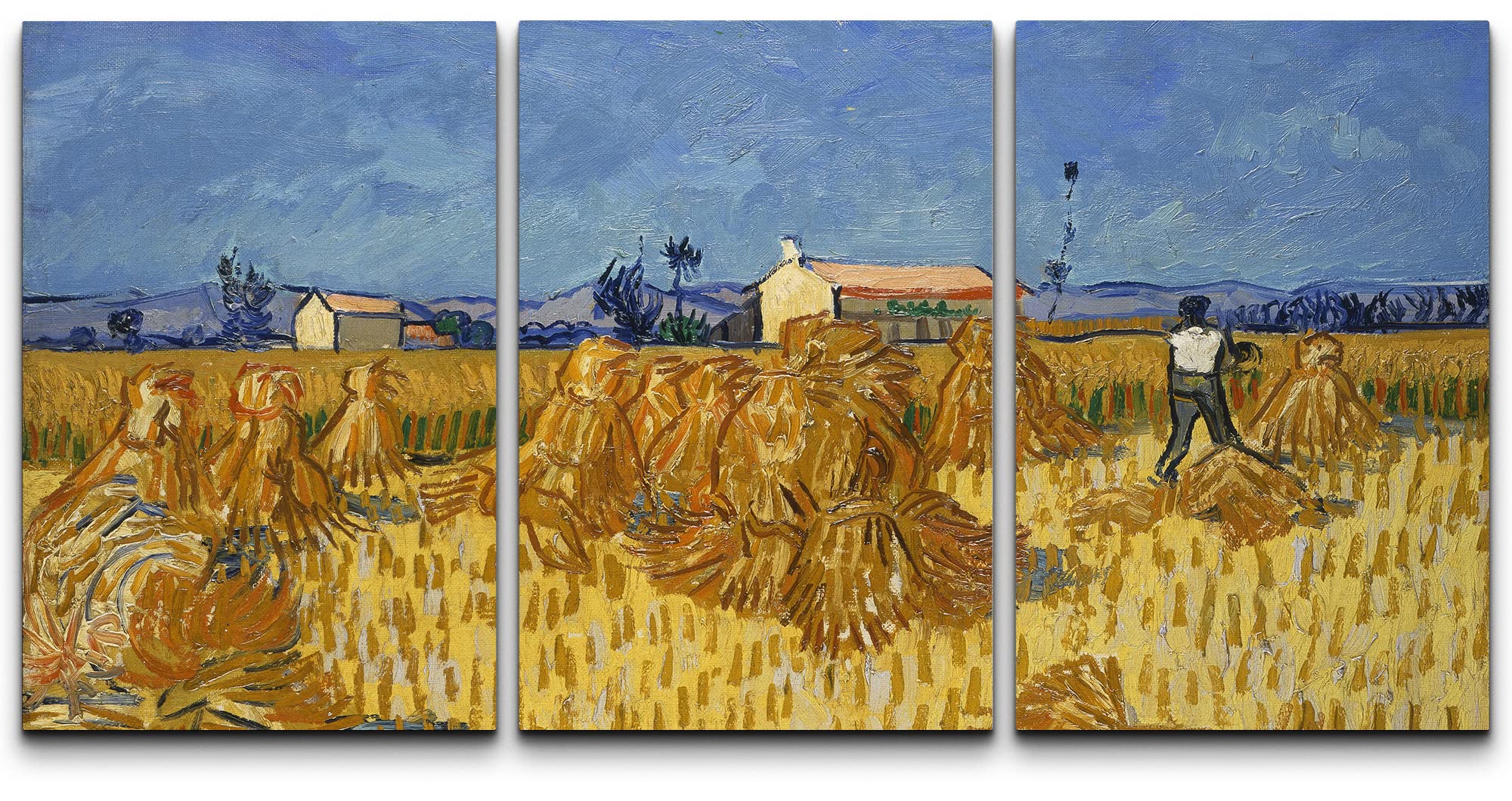 Wall26 Canvas Print Wall Art Set Autumn Corn Harvest In Provence Vincent Van Gogh Classical Illustrations Fine Art Decorative Hi