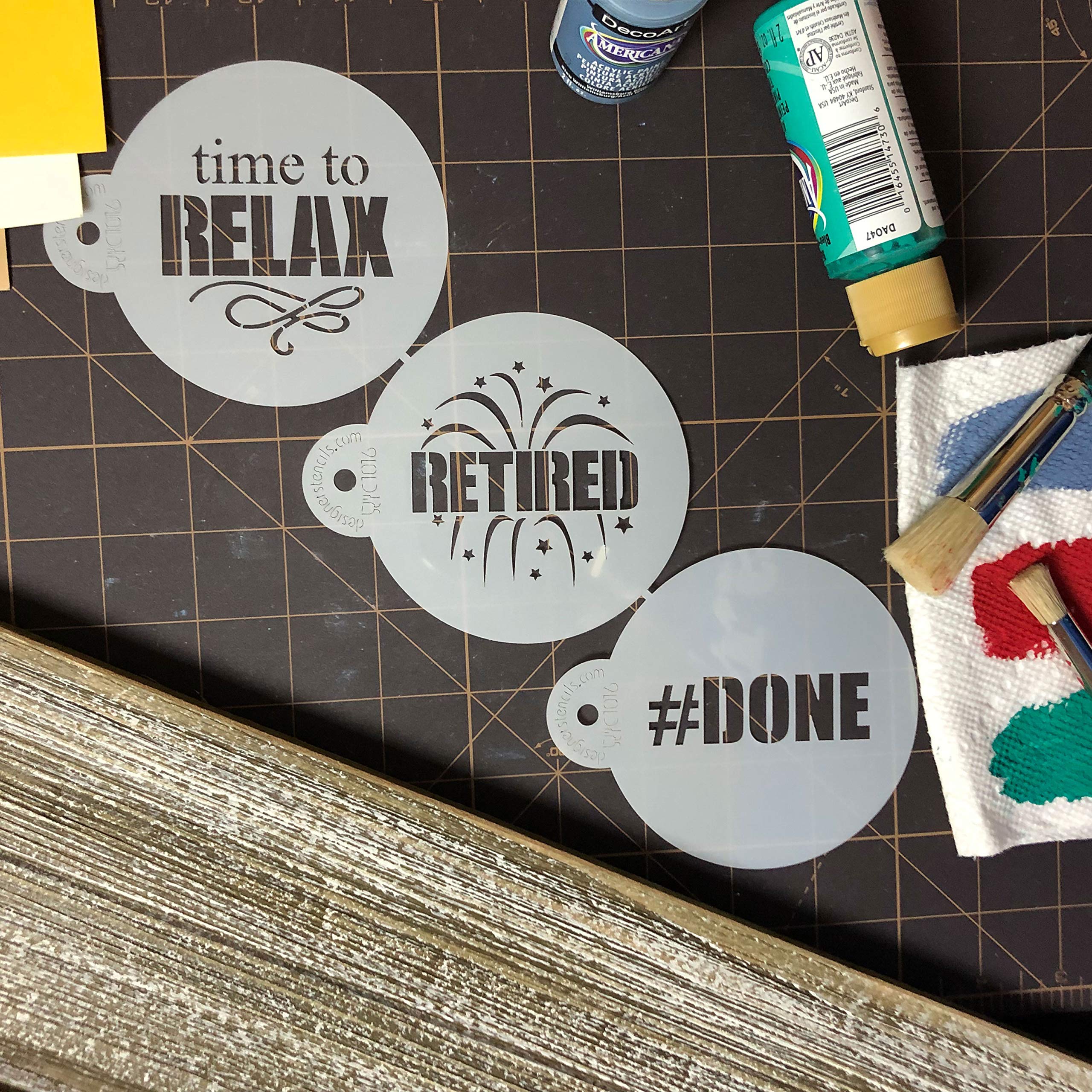 Retired Cookie Stencil Set | Retirement Gifts For Men Women | Retirement Party Decorations | Retirement Decorations For Coworker