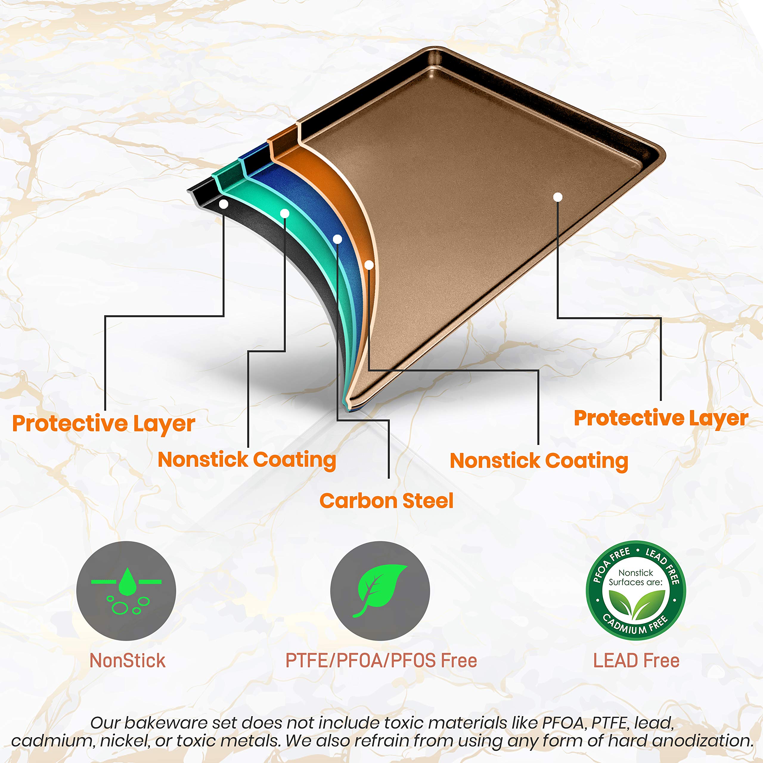 Nutrichef Nonstick Xl Cookie Sheet Baking Pan, Extra Large 22 Inch X 16 Inch, Carbon Steel Oven Baking Sheet For Cookies & Pastr