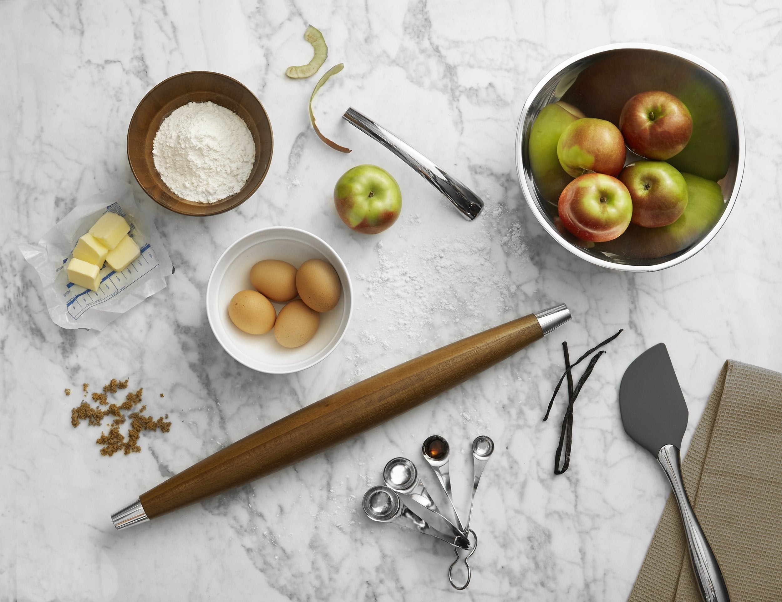 Nambe Curvo Spatula Bowl Scraper | 12 Inch Heat Resistant Kitchen Scraper For Baking And Cooking | Made Of Stainless Steel And S