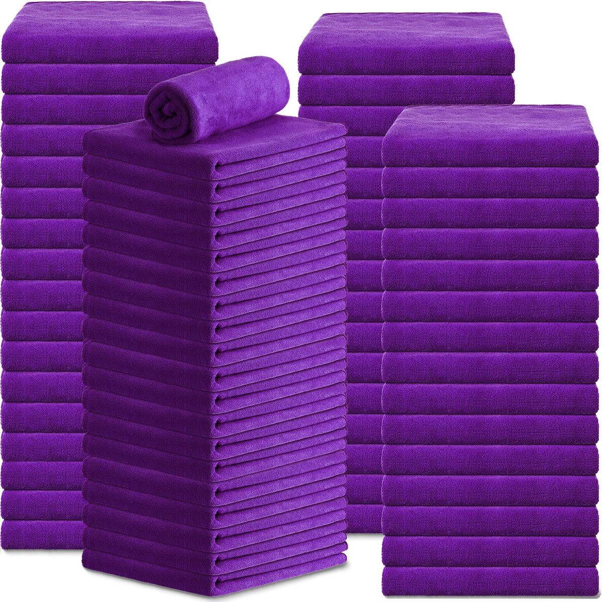 Newwiee 72 Pack Bleach Proof Towels Bulk for Salon Hair Microfiber Towels 18 x 30 Inch Dry Lint Free Hair Drying Towel Hand Towe