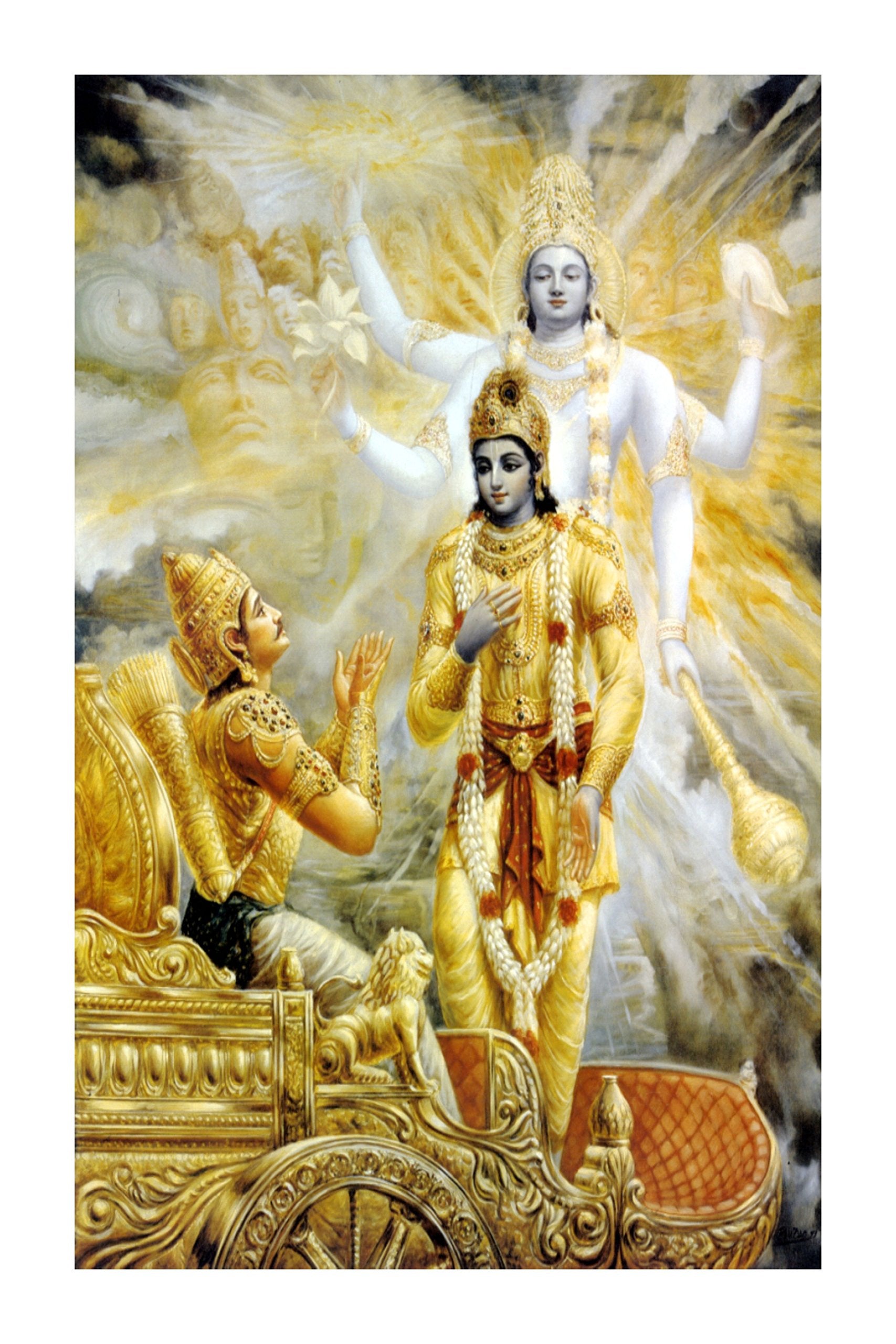 HK PRINTS Religious Mahabharata Wall Painting, Multicolour, 12x18 inch