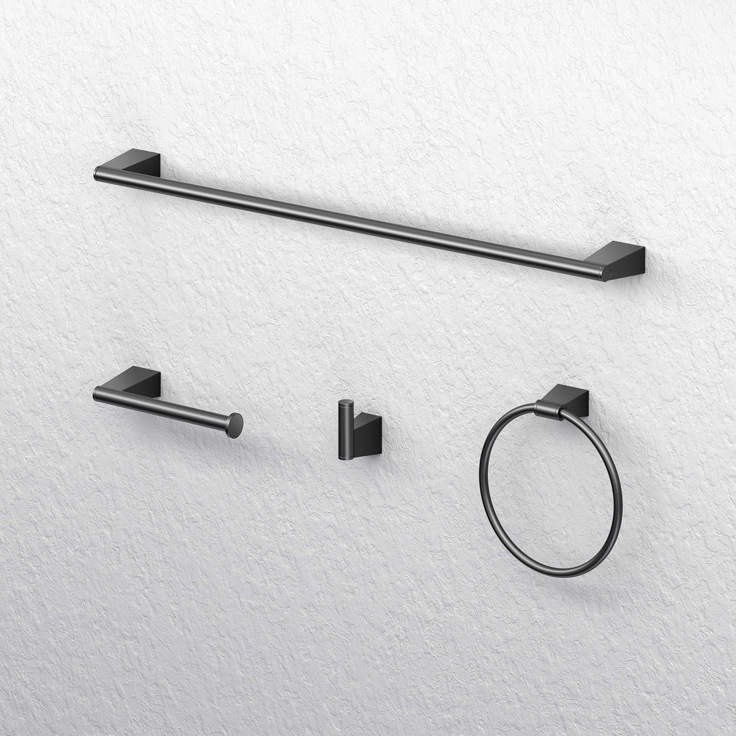 Gatco 4712Mx Bleu, Towel Ring In Matte Black