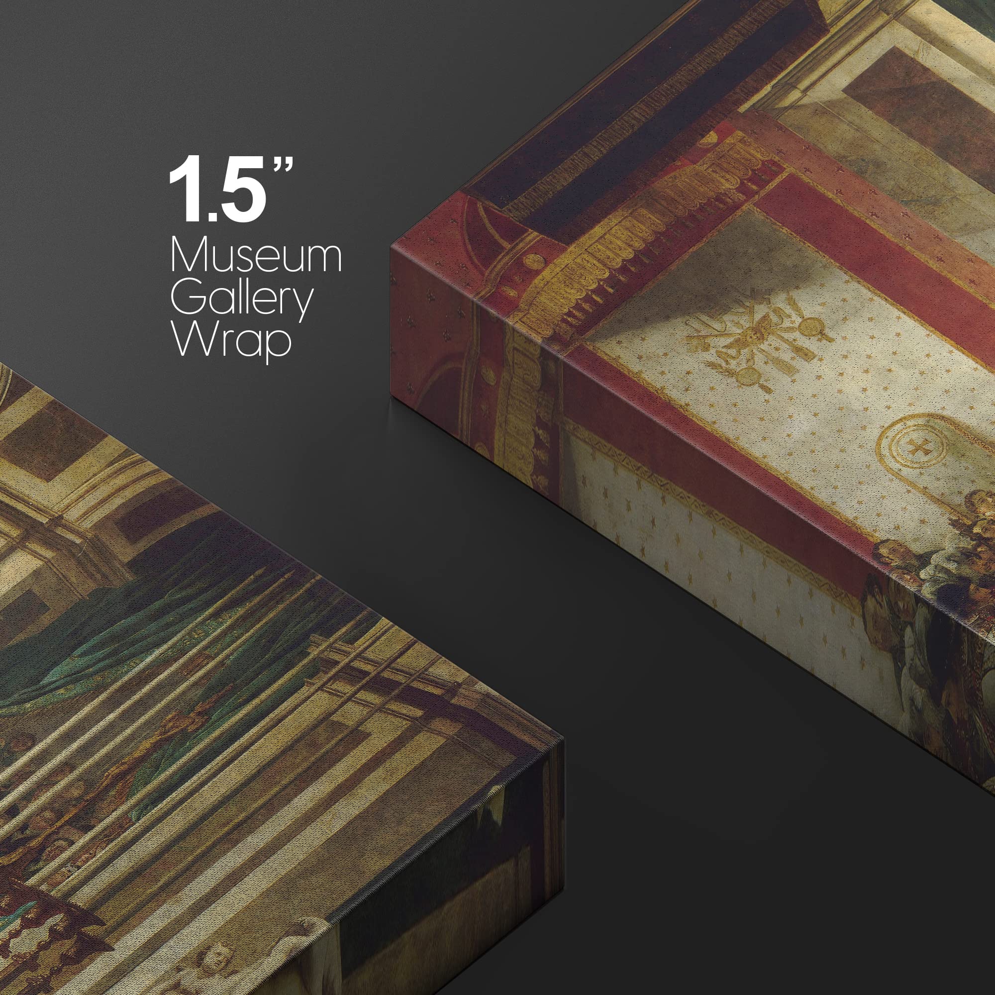 Wall26 - Canvas Wll Art - The Coronation Of Napoleon By Jacques-Louis David - Famous Painting Reproduction Giclee Printed And Ga