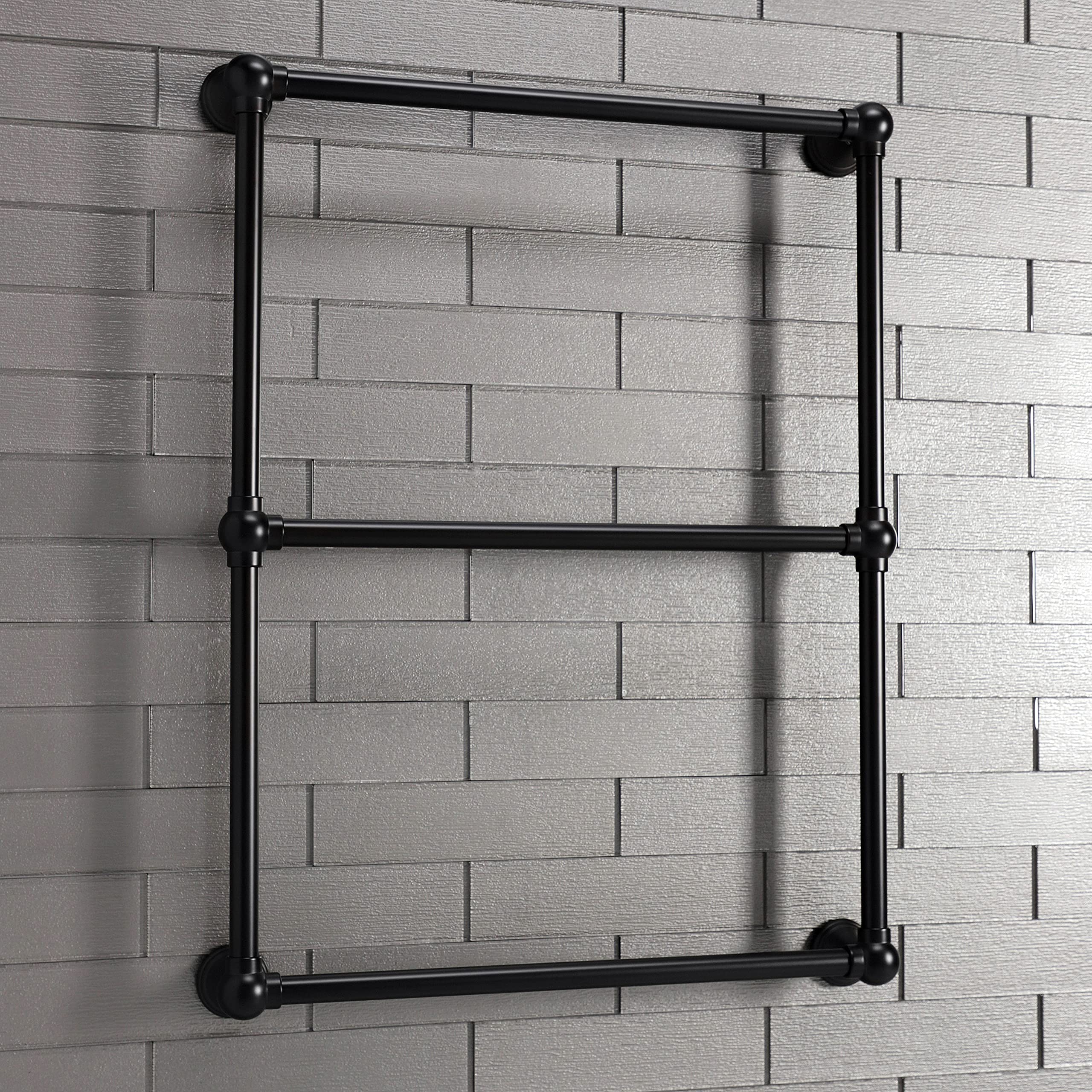 Kingston Brass Dtc322419Mb Maximilien Wall Mount -Towel Rack, Matte Black