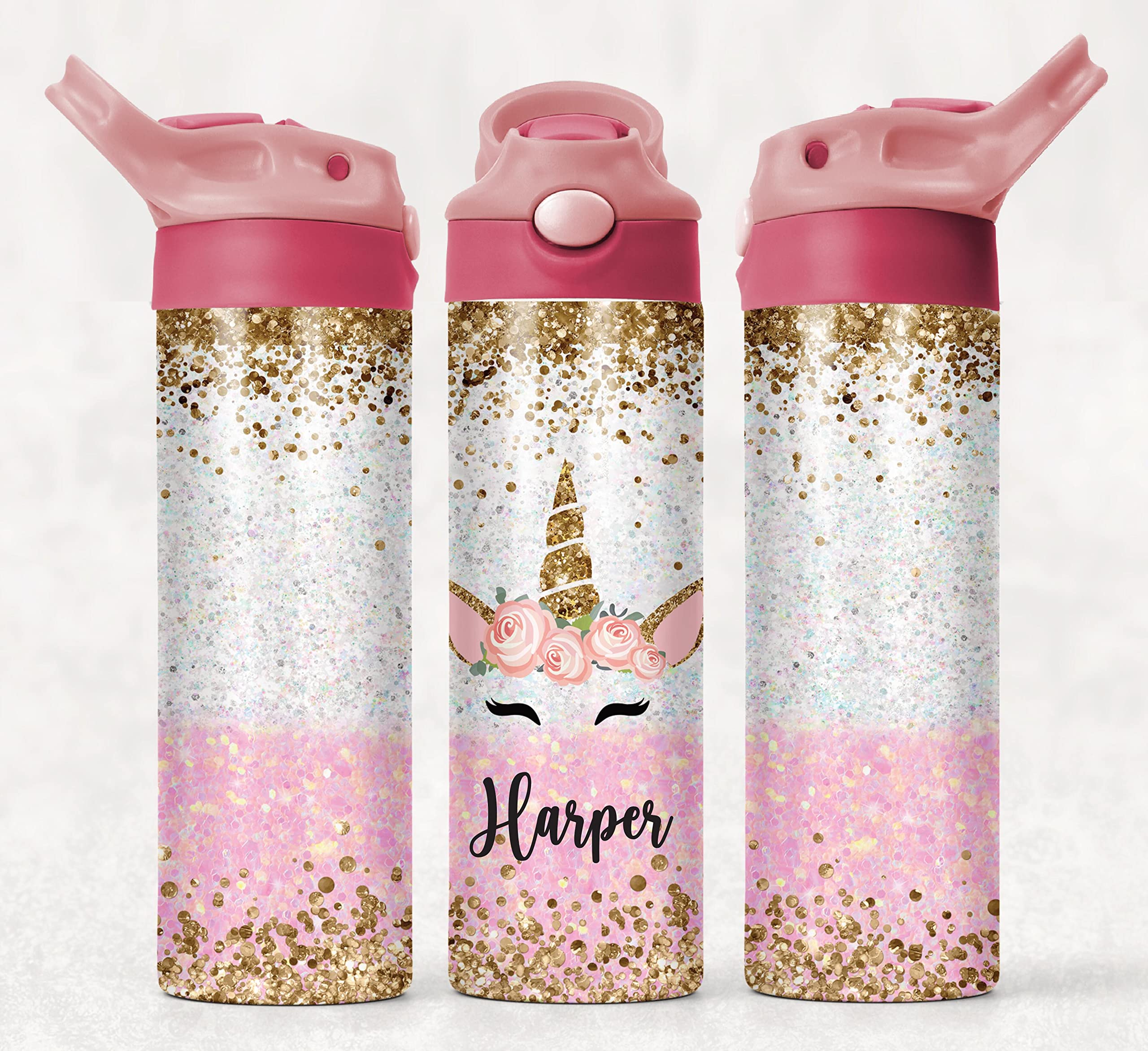 Forever Personalized 20Oz Stainless Steel Insulated Water Bottle | Double Wall | Personalized School Bottle | Unicorn 1