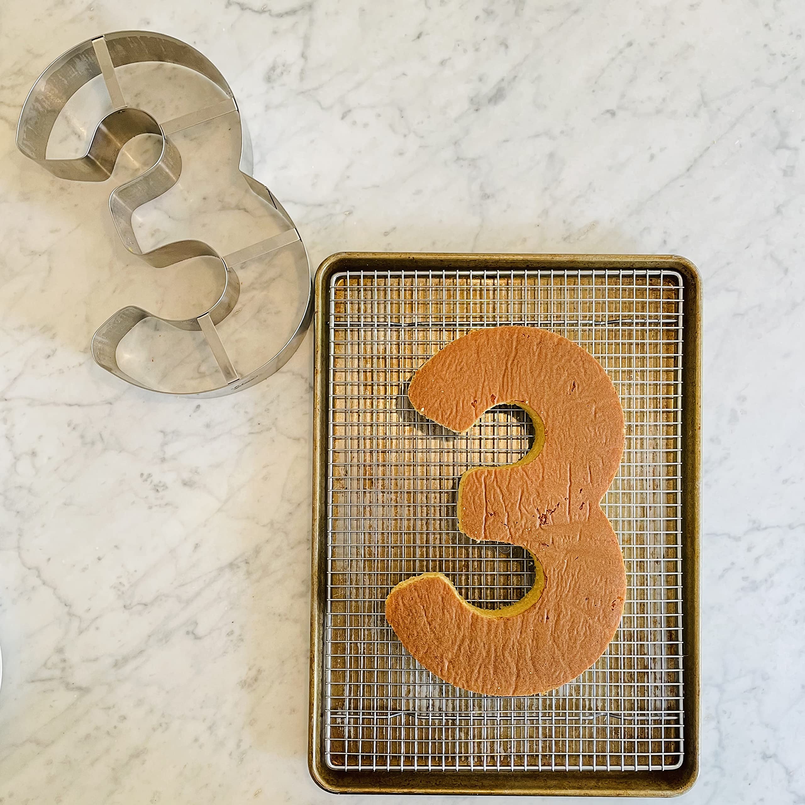 Ateco 6967 Large Number 7 Cake Cookie Cutter 7-1/4 Inch Left To Right X 11 Inch Top To Bottom X 2-1/8 Inch High