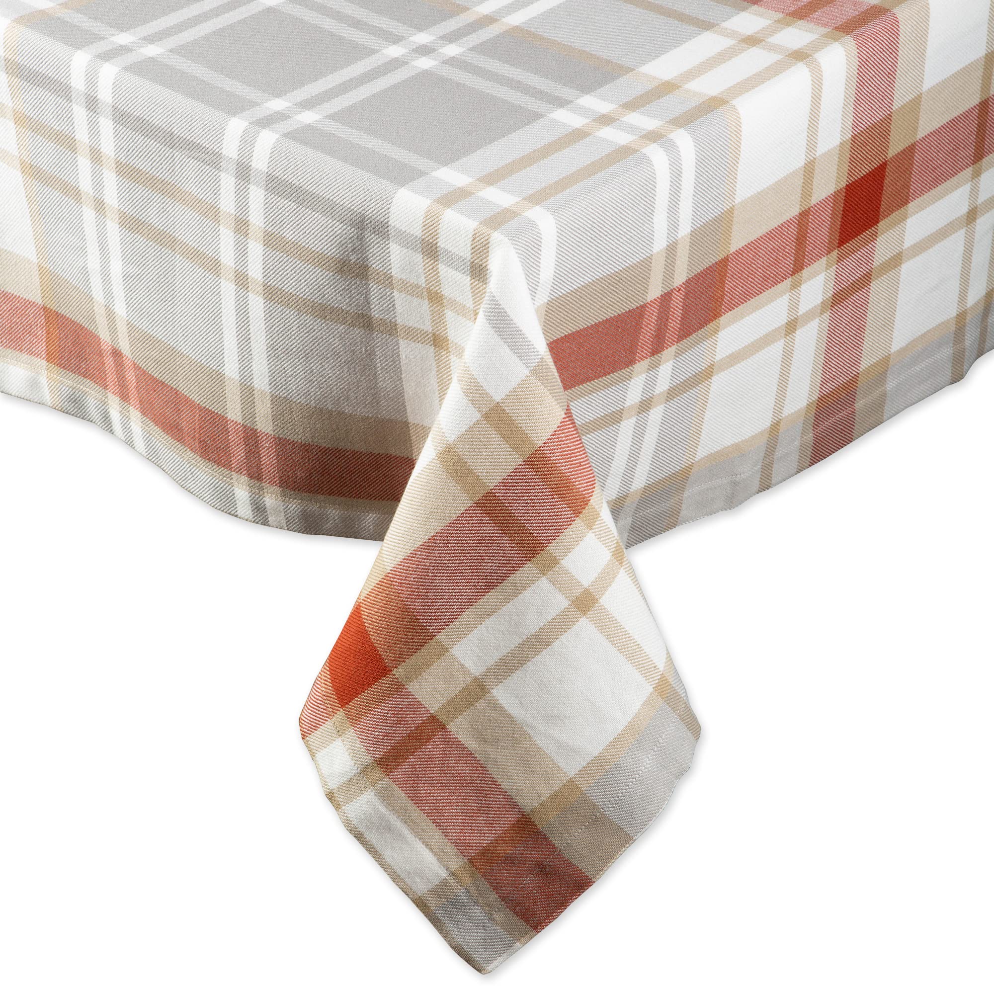DII Thanksgiving Cozy Picnic  Plaid Tablecloth 52x52''