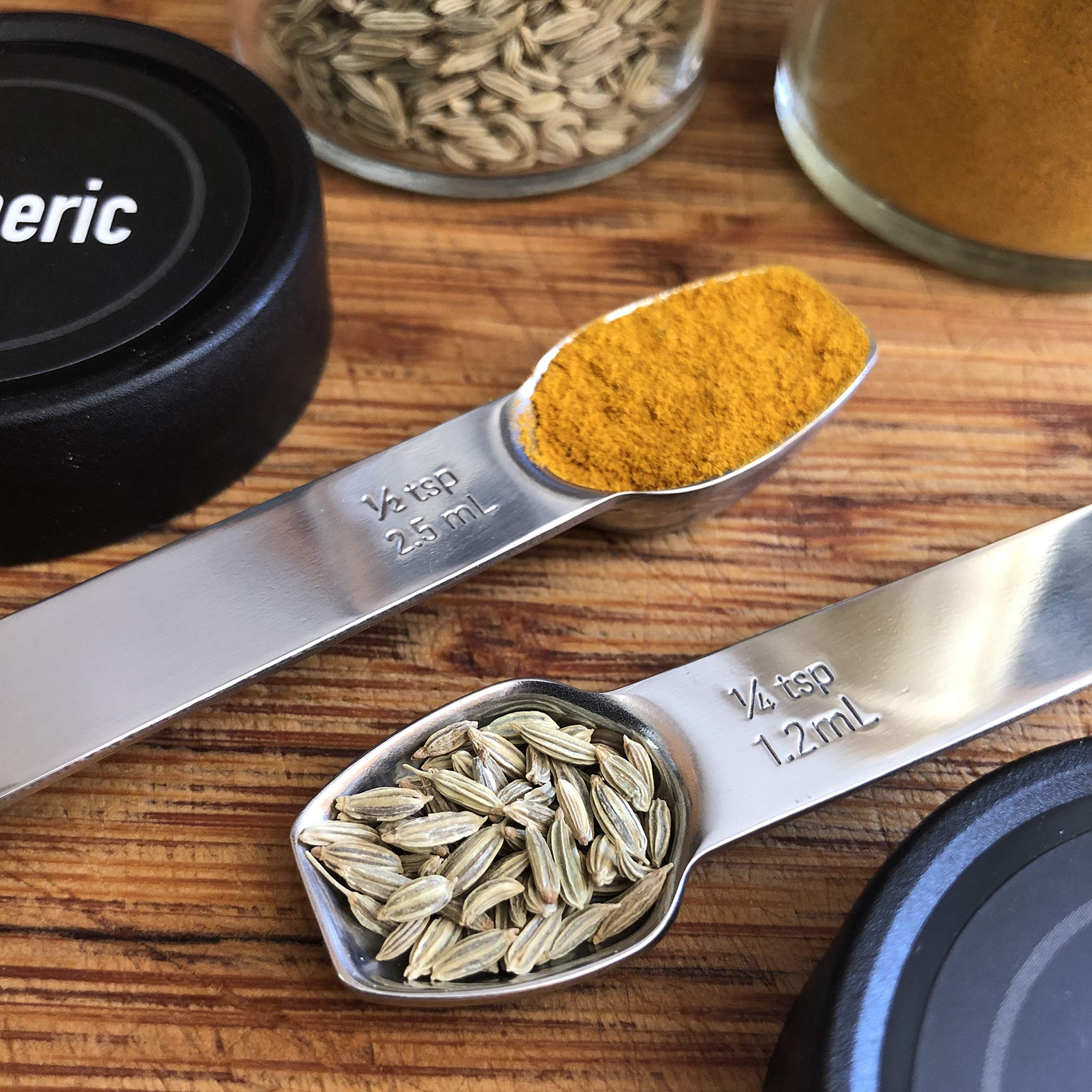 Allspice Stainless Steel Double Sided Measuring Spoon Set