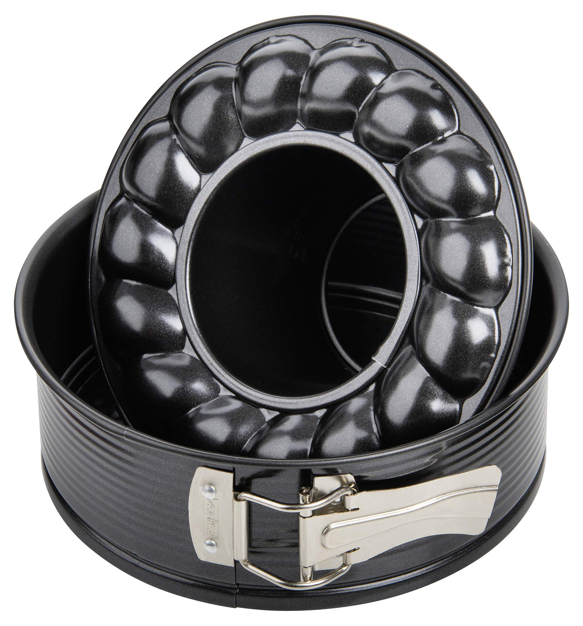 Zenker 6506 Springform With Flat And Tubular Base, Black/Metallic, 7.09''