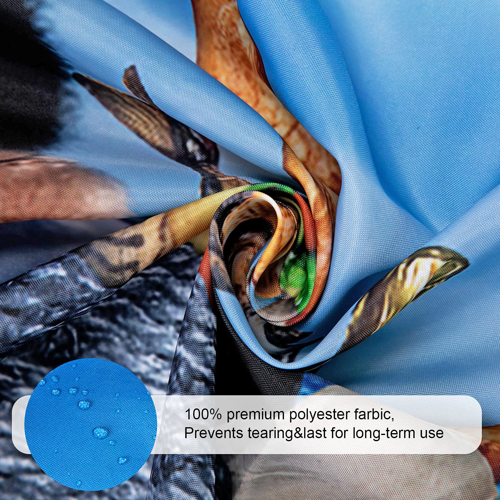 Domoku Cat Shower Curtain Funny Pet Kitten Couple Cosplay In Ocean Fun Cute Cat Bathroom Shower Curtains Polyster Fabric Waterpr